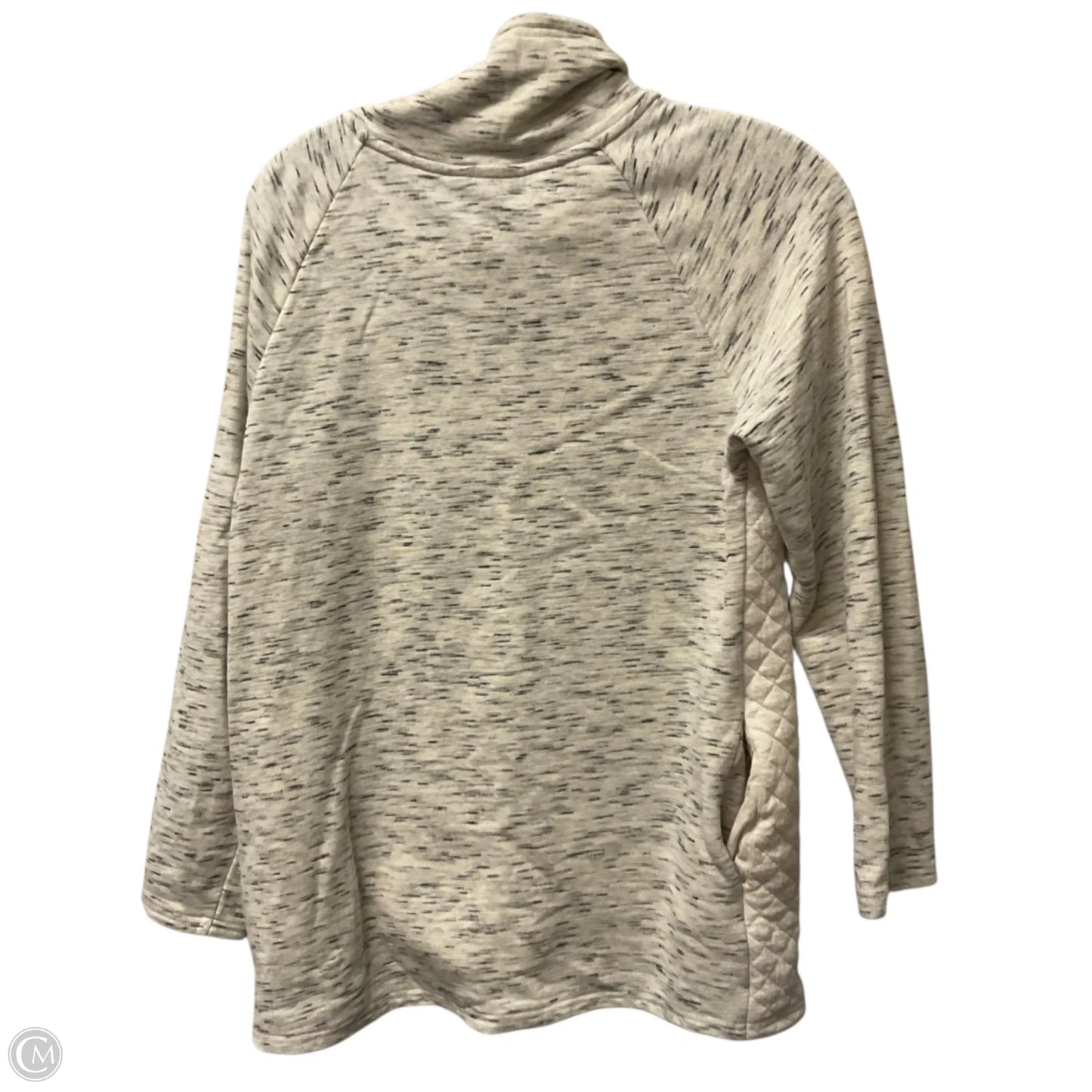 Top Long Sleeve By Chicos In Cream & Grey, Size: S