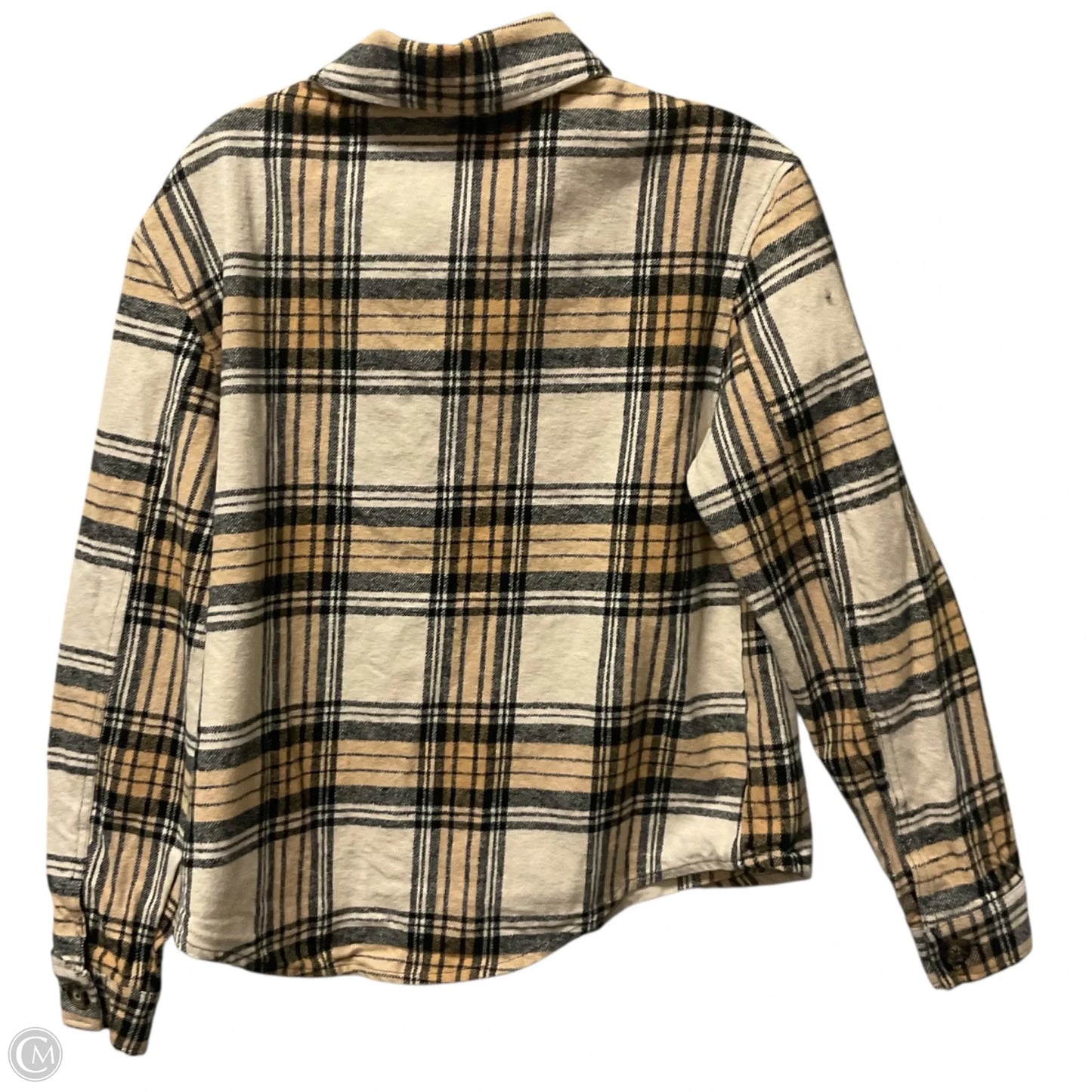 Top Long Sleeve By Sanctuary In Plaid Pattern, Size: S