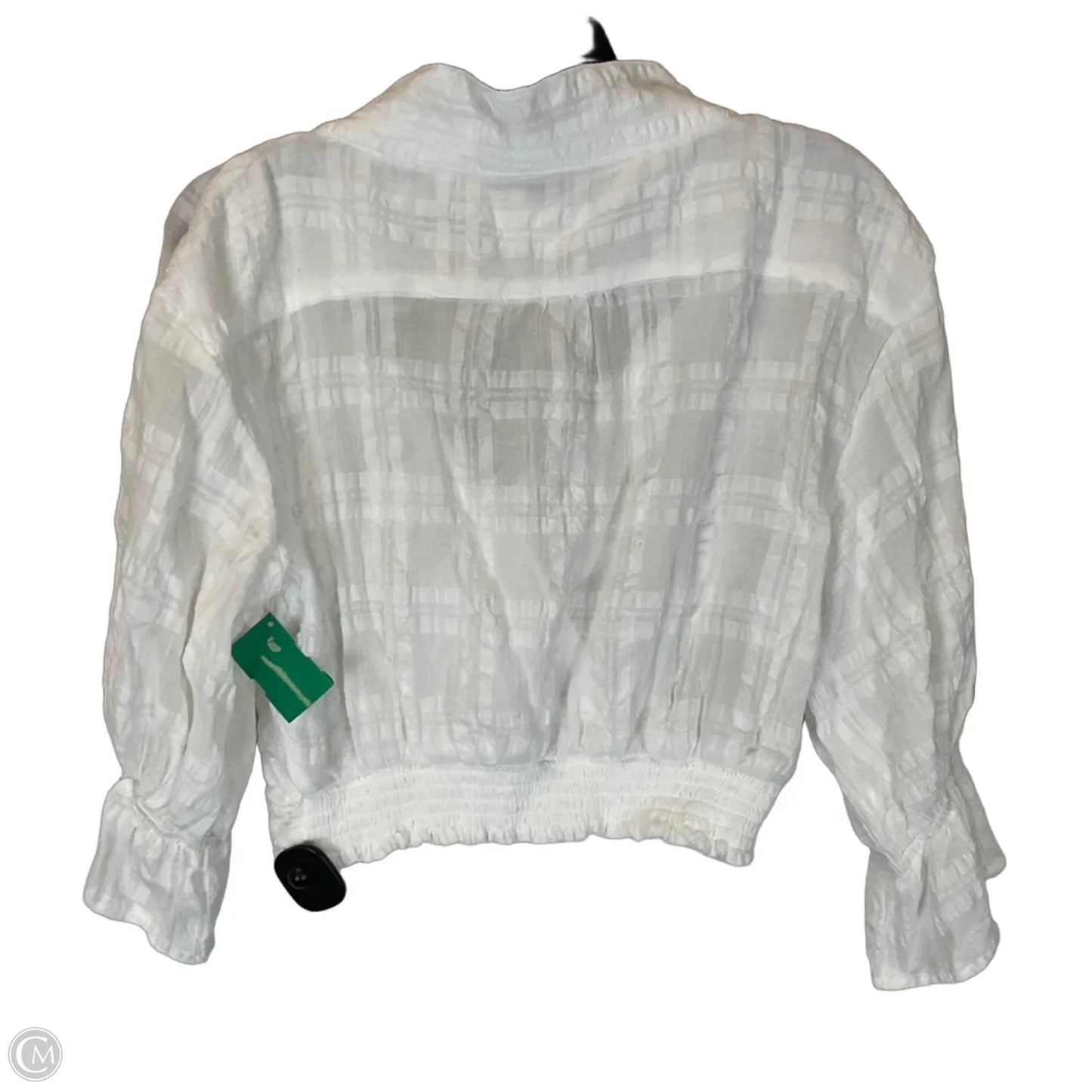 Top Short Sleeve By Anthropologie In White, Size: S