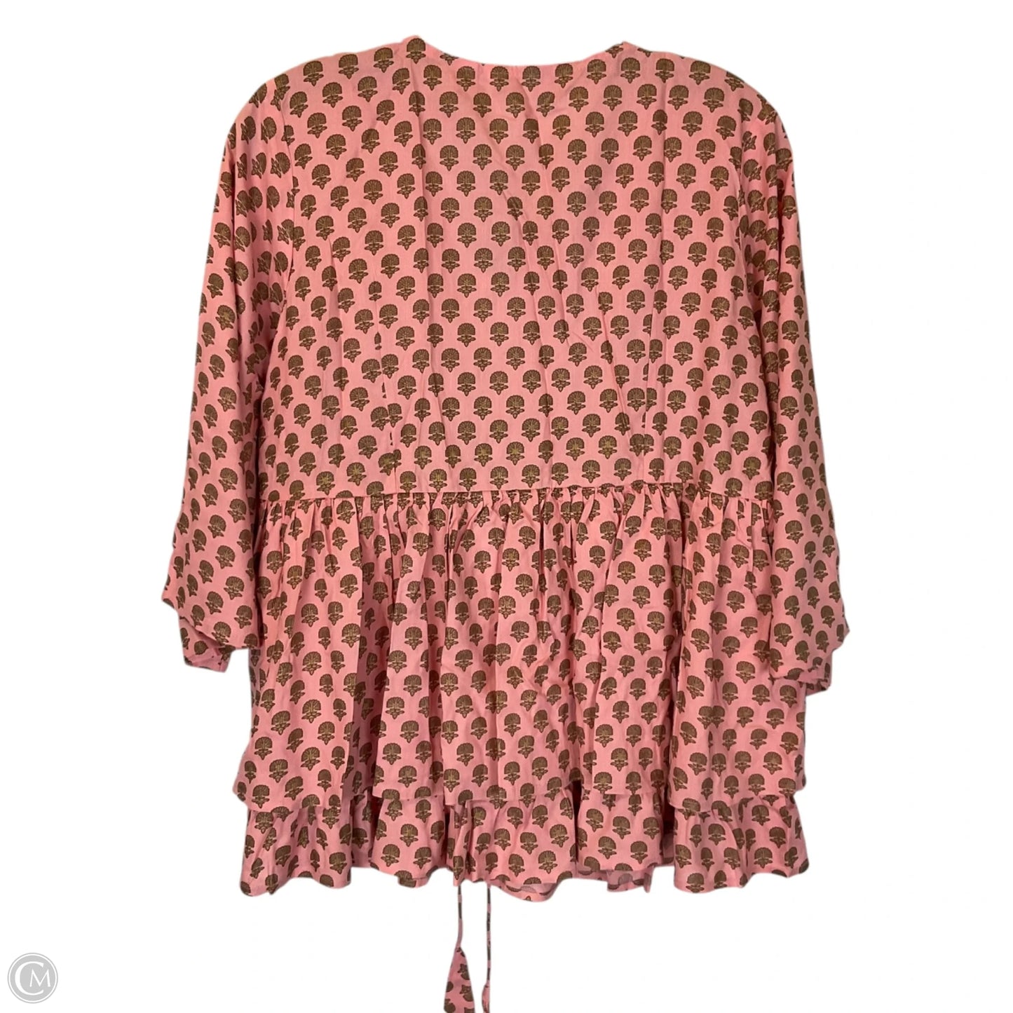 Top Long Sleeve By Cmc In Pink, Size: L