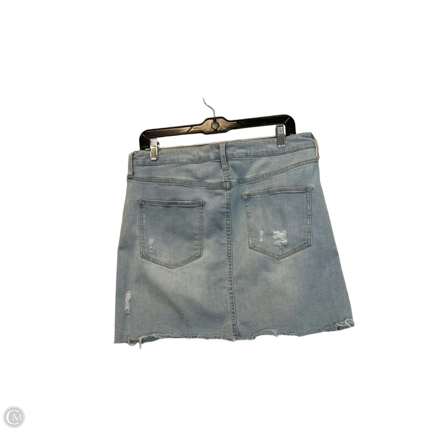Skirt Mini & Short By Altard State In Blue Denim, Size: L