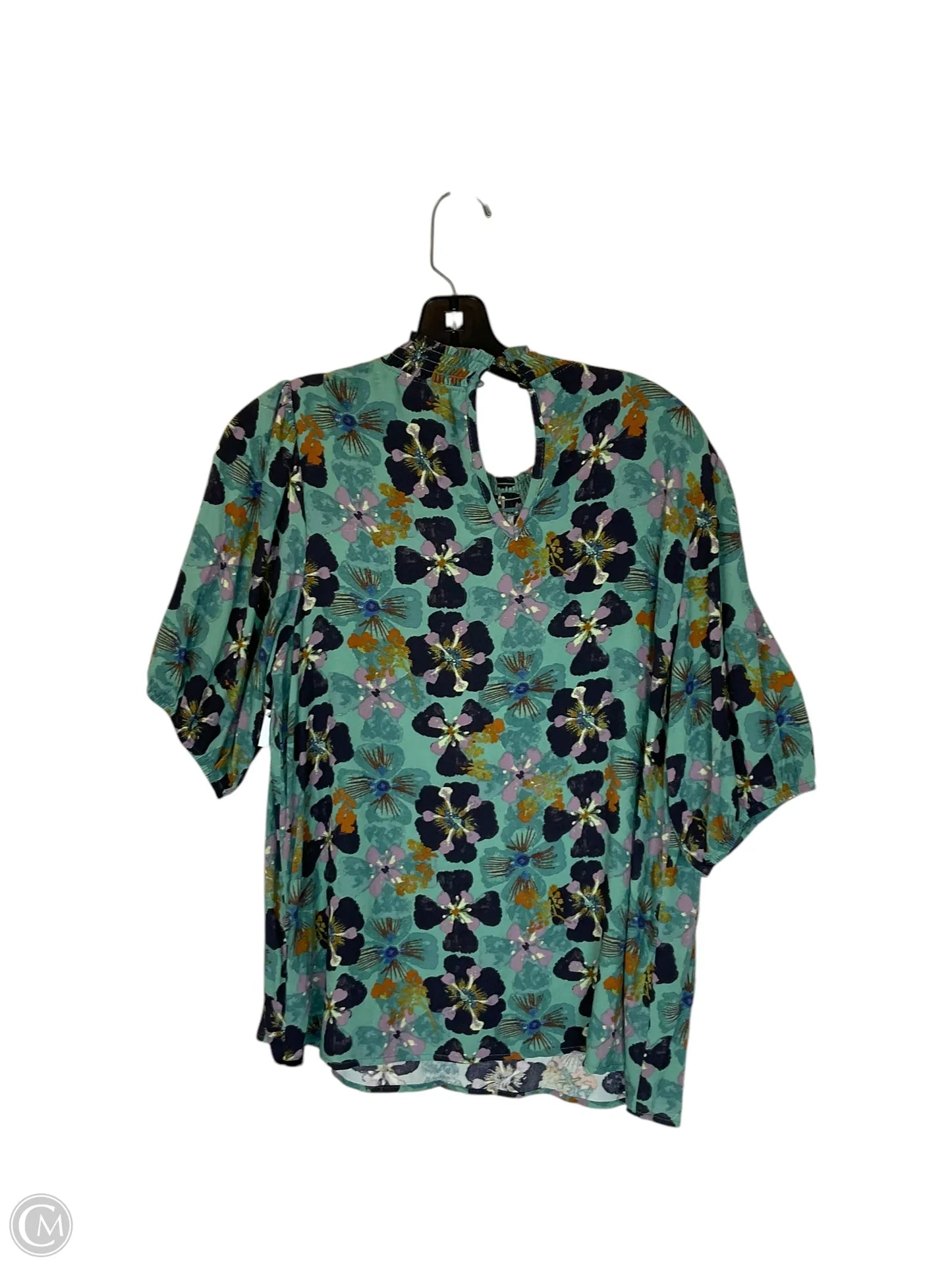 Top Short Sleeve By Knox Rose In Green, Size: S
