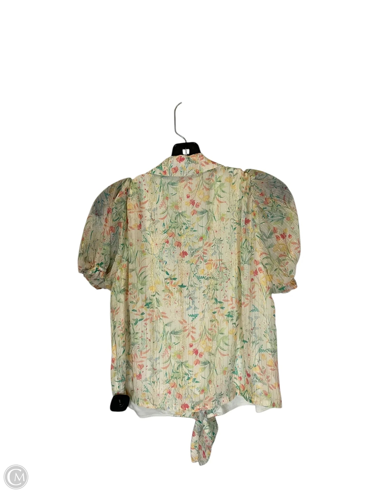 Top Short Sleeve By Lc Lauren Conrad In Cream, Size: S