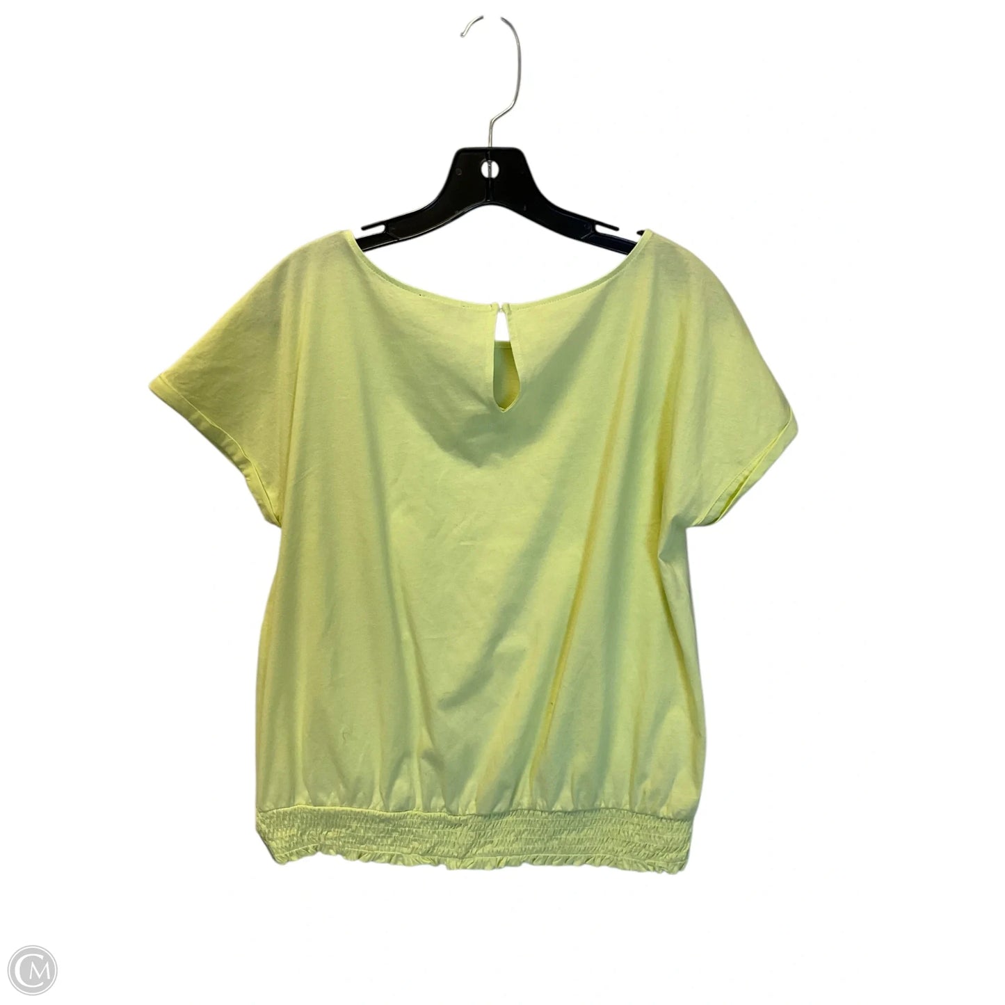 Top Short Sleeve By Ann Taylor In Yellow, Size: Xs