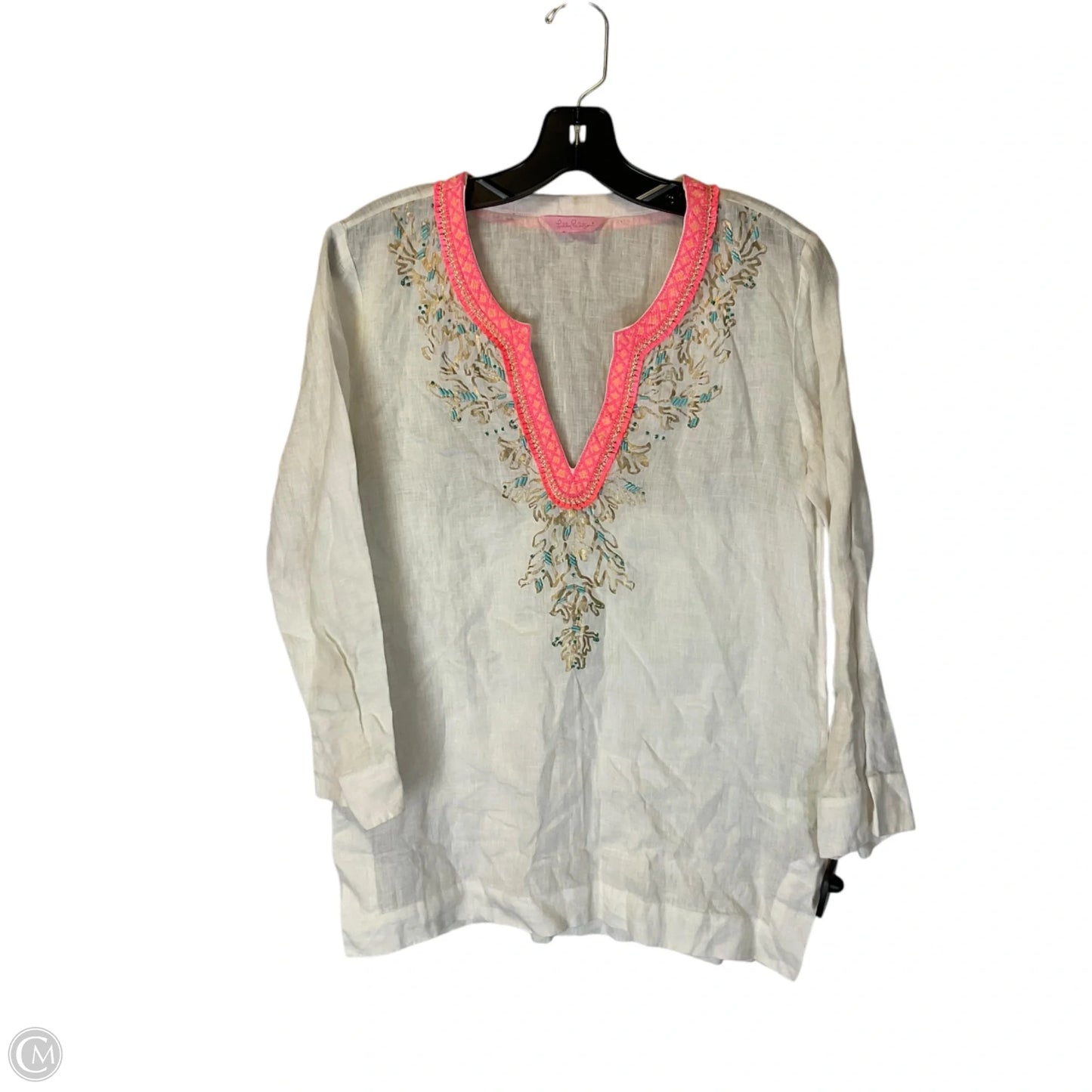 Top Long Sleeve By Lilly Pulitzer In Cream
