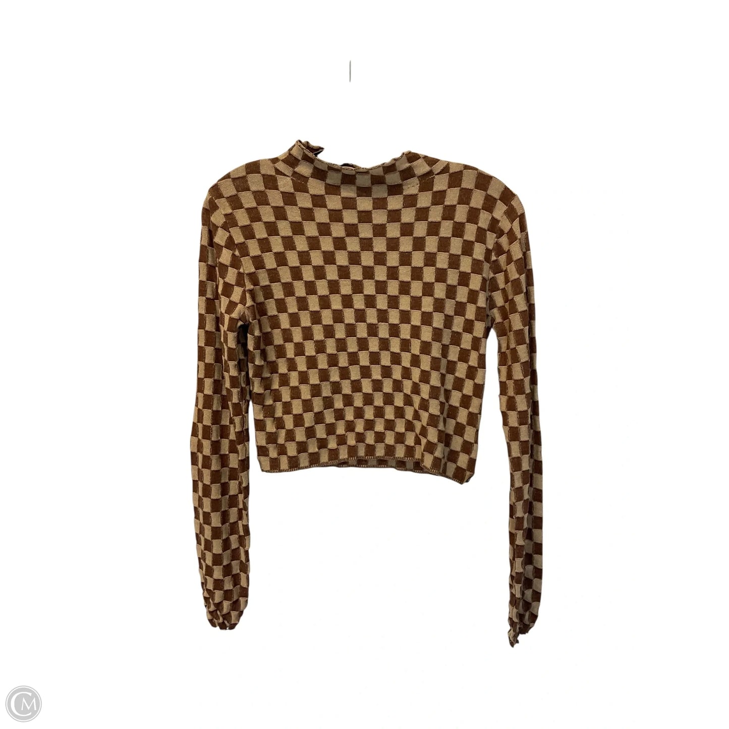 Top Long Sleeve By Astr In Tan, Size: M