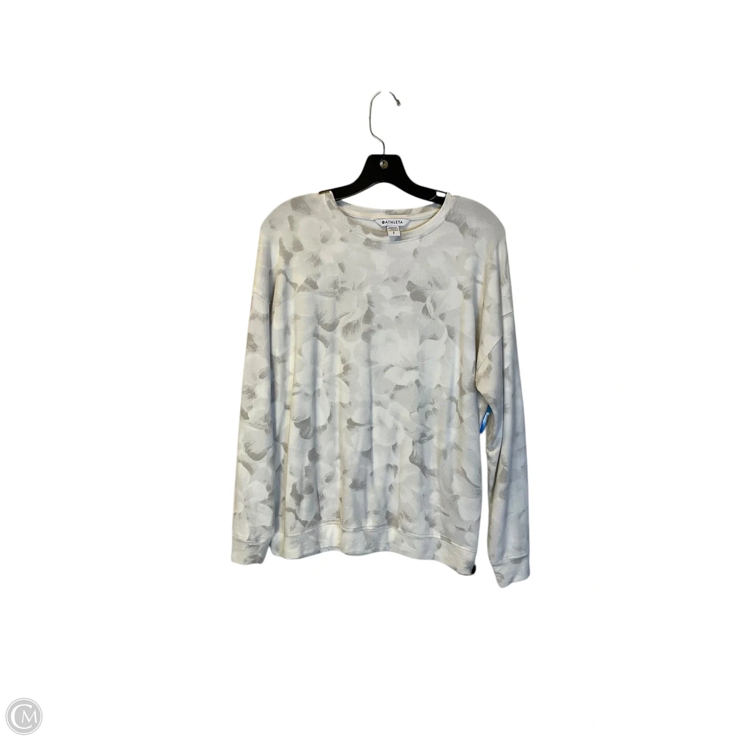 Sweatshirt Crewneck By Athleta In Cream, Size: S