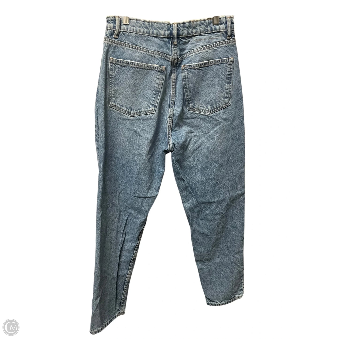 Jeans Straight By Zara In Blue Denim, Size: 8