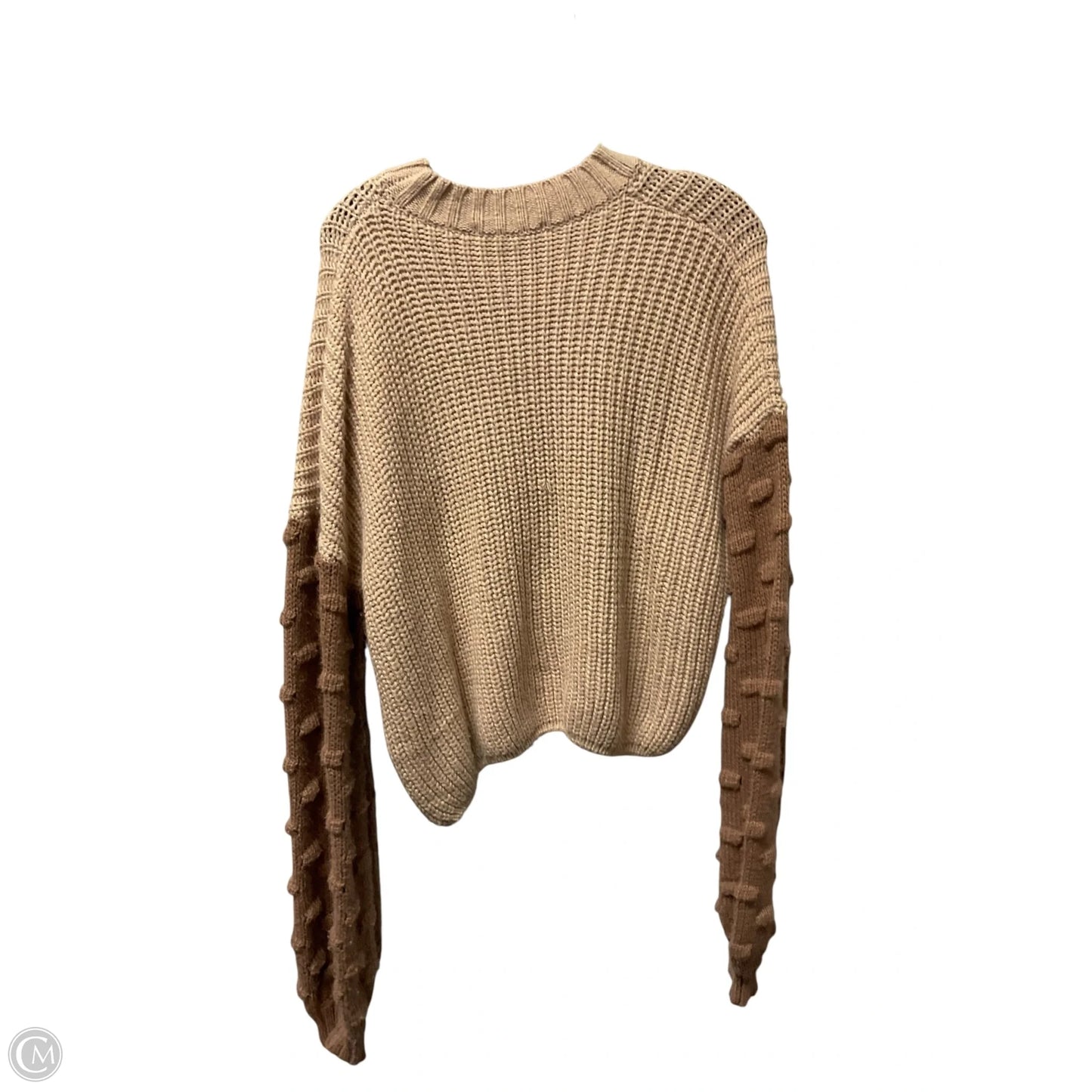 Sweater By Clothes Mentor In Tan, Size: L