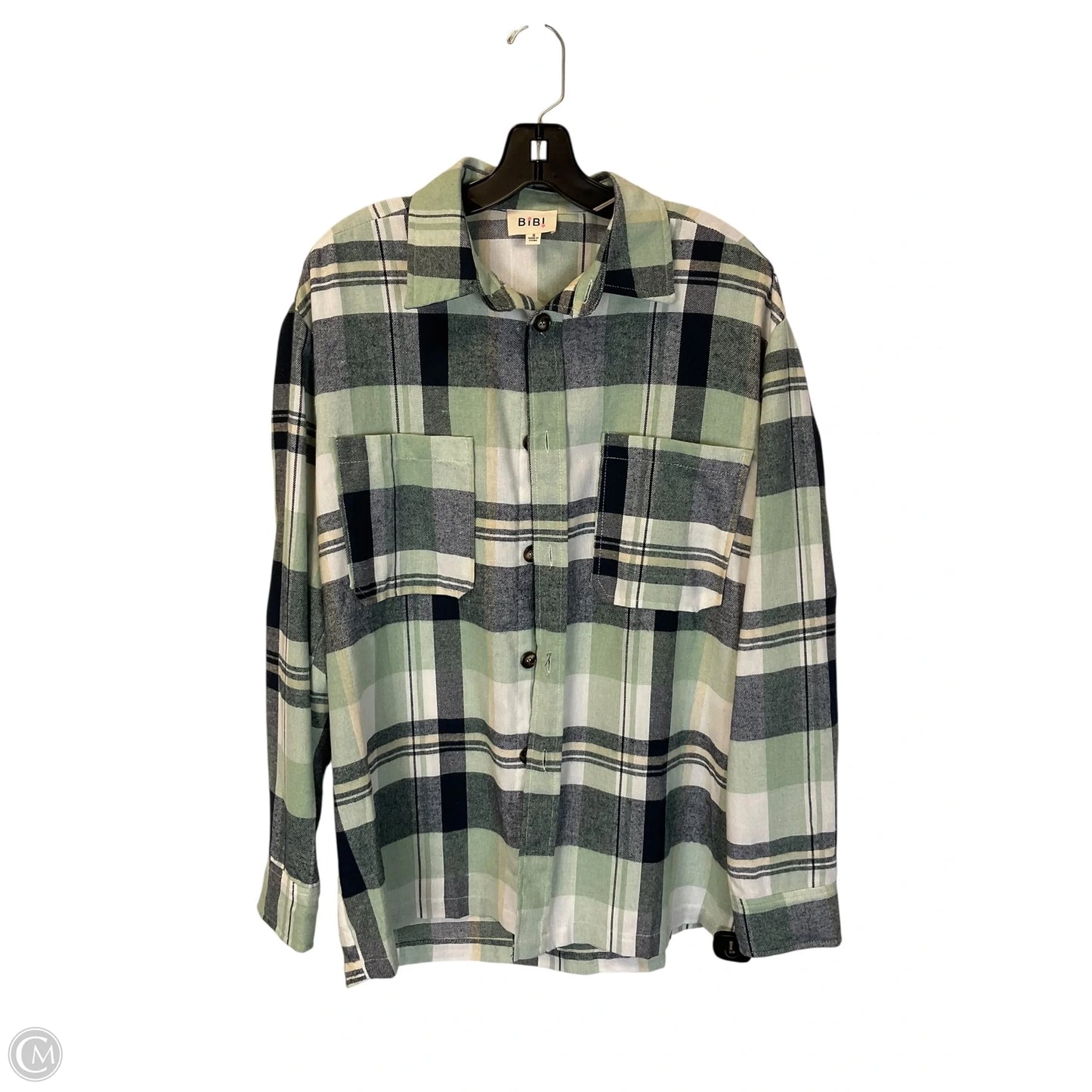 Top Long Sleeve By Bibi In Green, Size: S