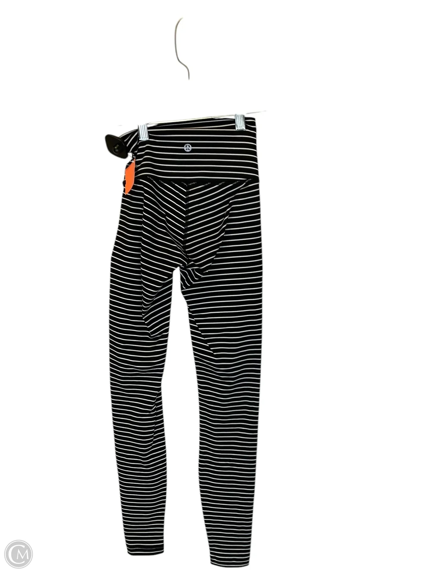 Athletic Leggings By Lululemon In Black & White, Size: 2