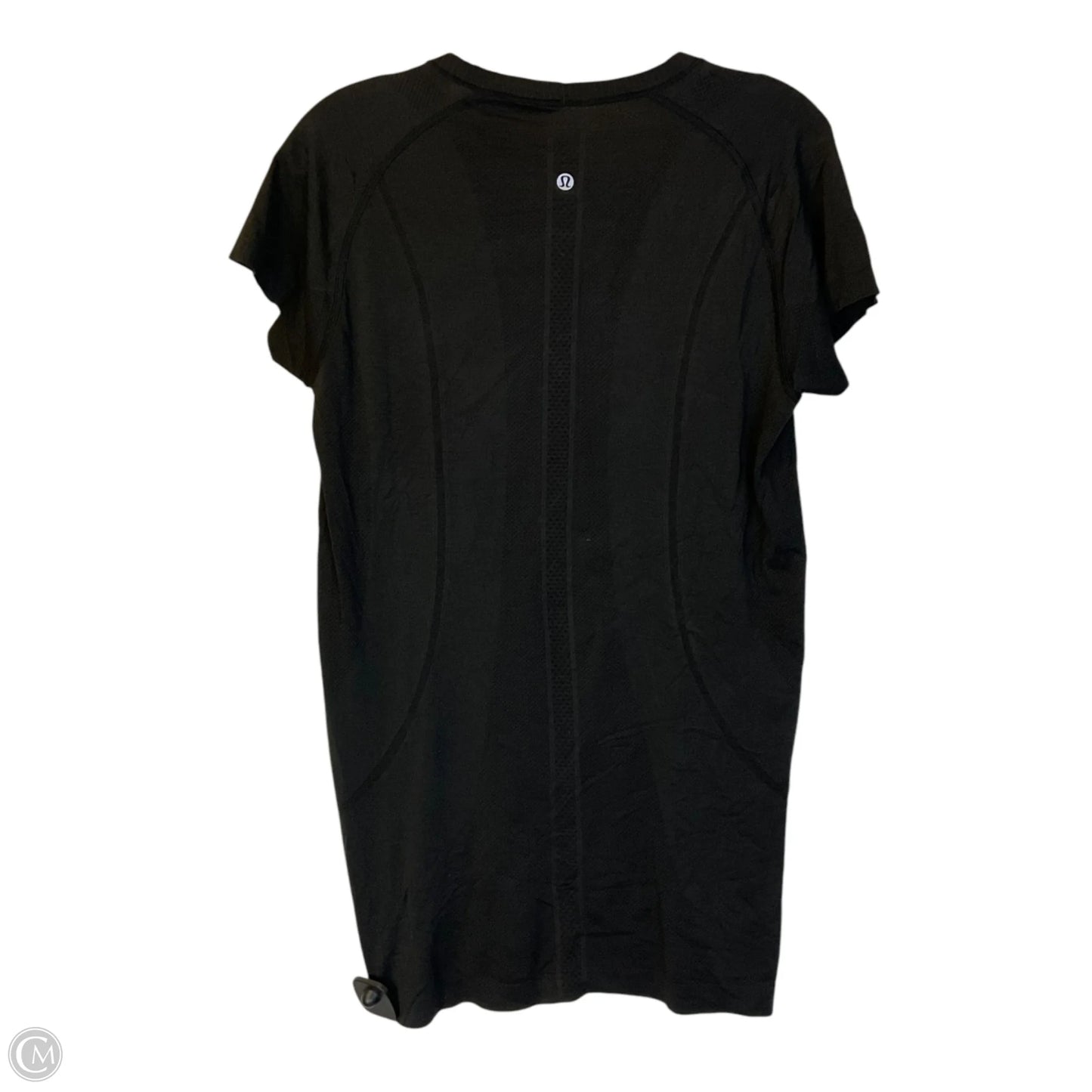 Athletic Top Short Sleeve By Lululemon In Black, Size: L