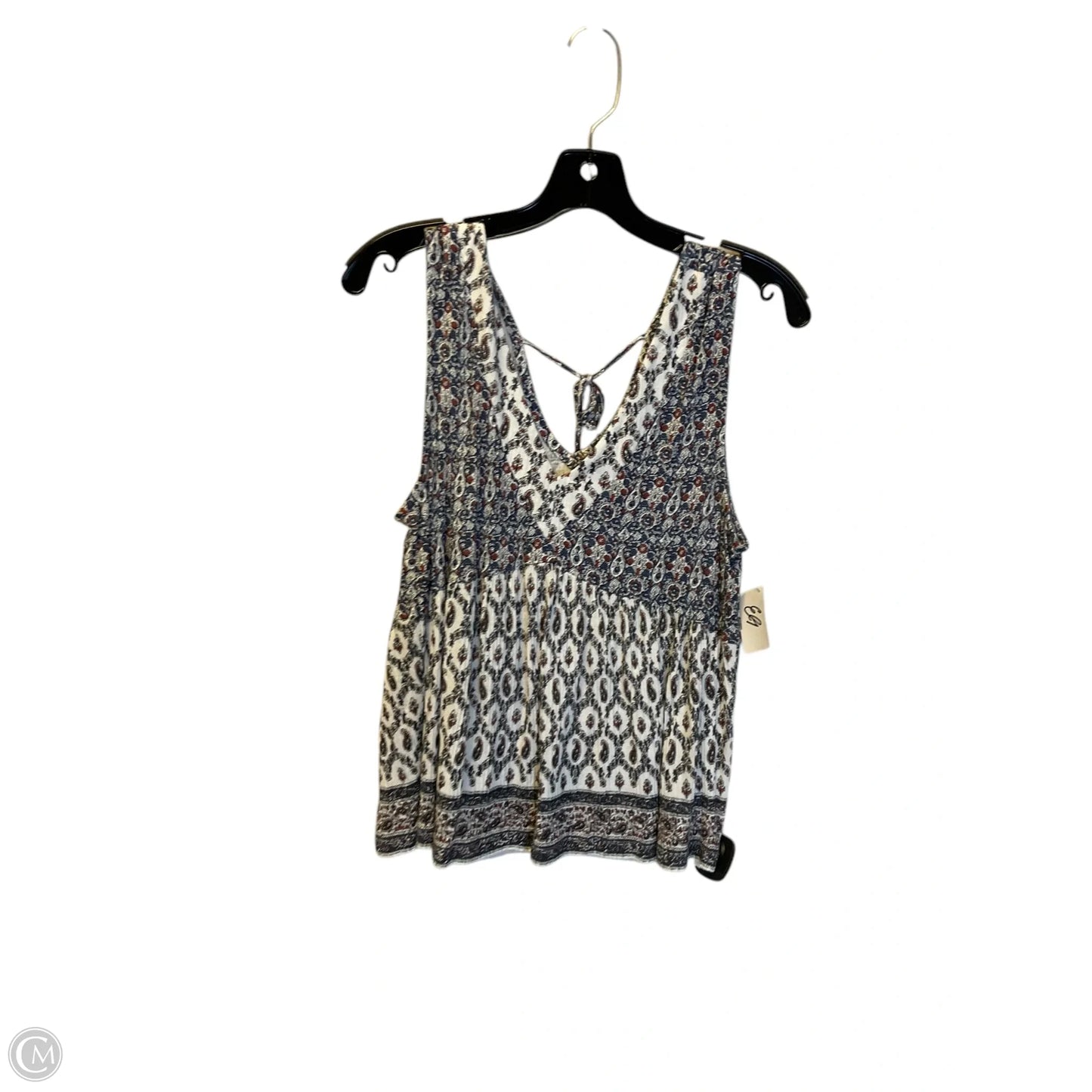 Top Sleeveless By Lucky Brand In Blue & White, Size: S
