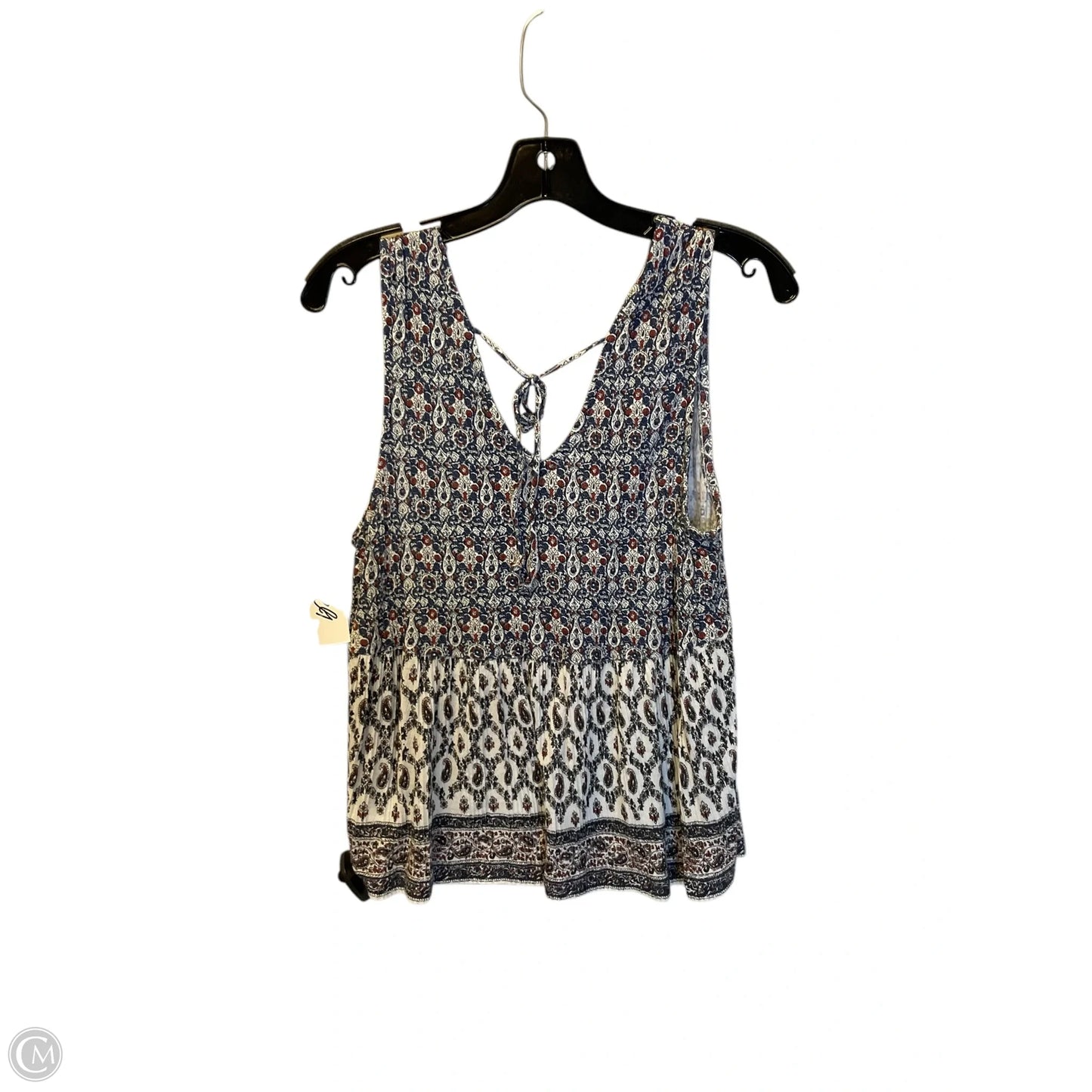 Top Sleeveless By Lucky Brand In Blue & White, Size: S