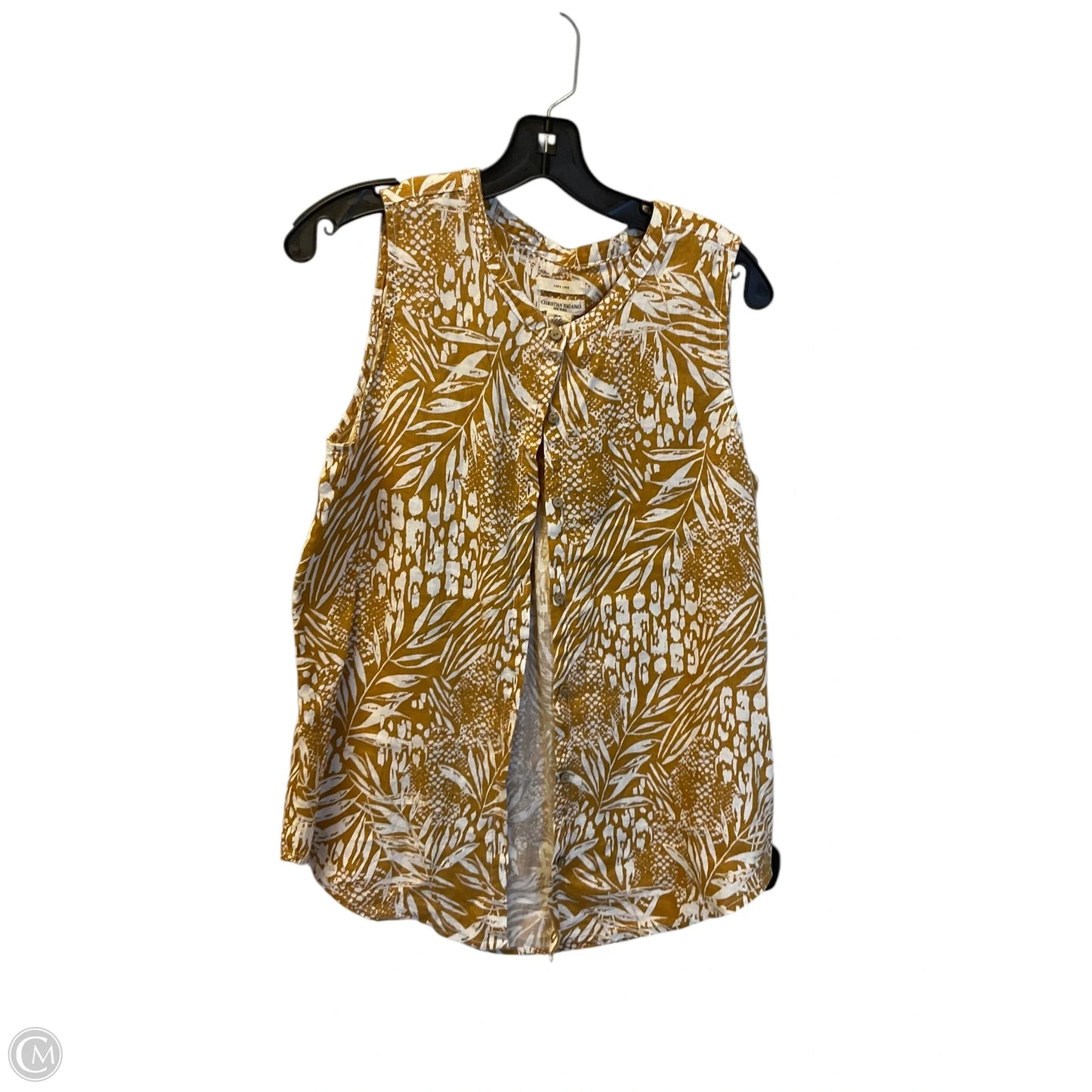 Top Sleeveless By Christian Siriano In Yellow, Size: M