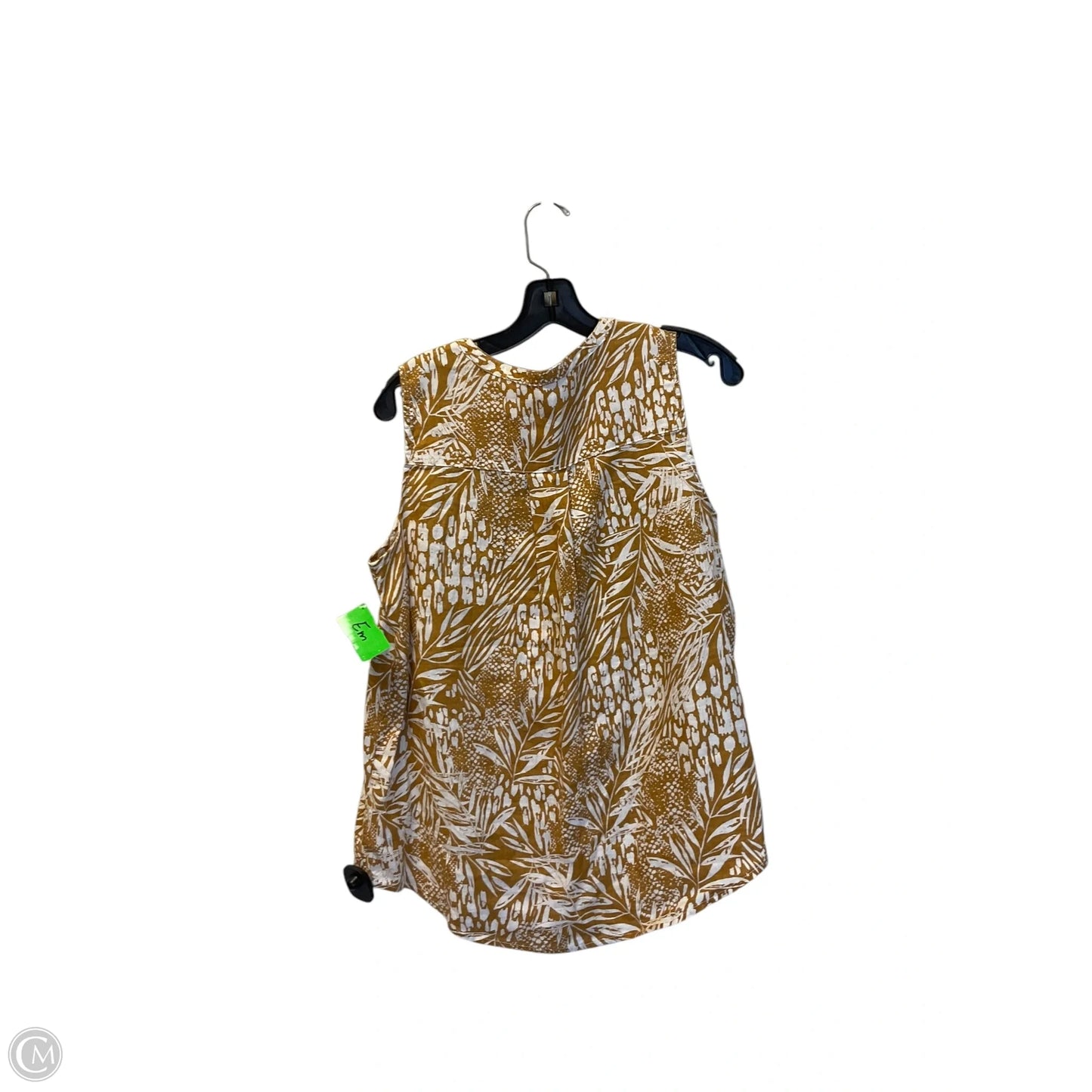 Top Sleeveless By Christian Siriano In Yellow, Size: M