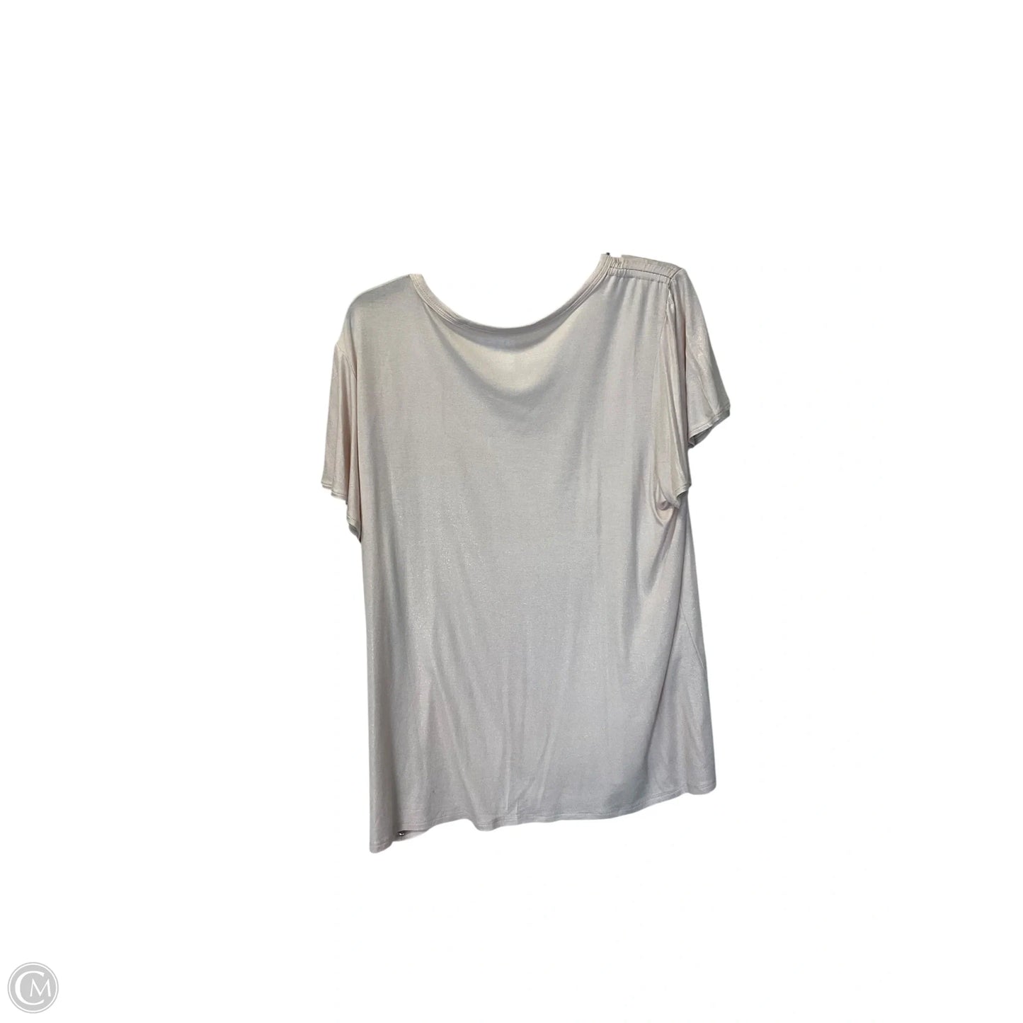 Top Short Sleeve By Maurices In Gold, Size: Xl