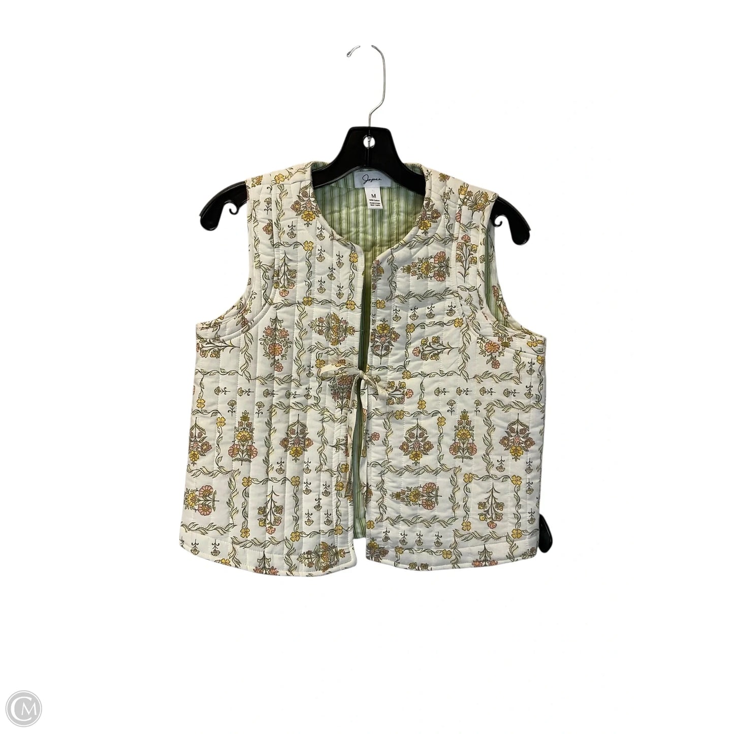 Vest Puffer & Quilted By Japna In Cream, Size: M