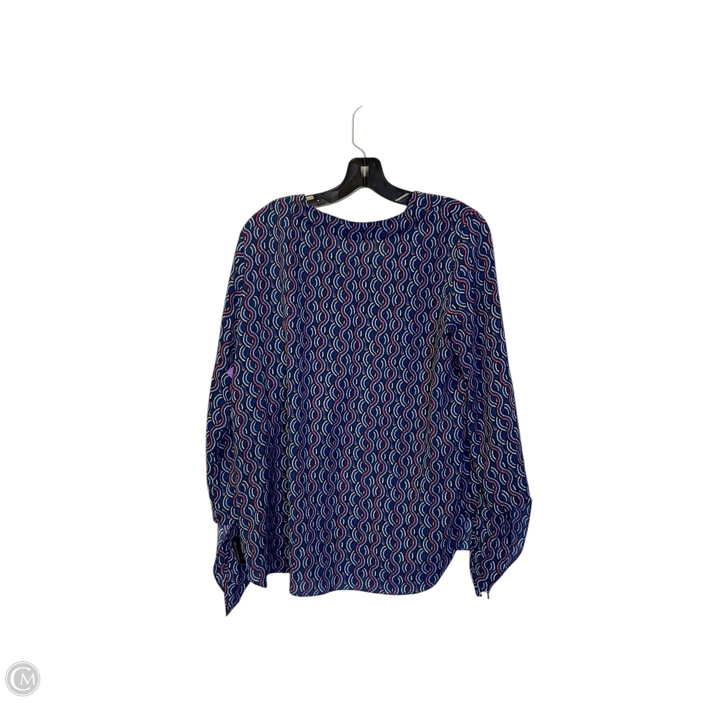 Top Long Sleeve By Michael By Michael Kors In Blue, Size: M