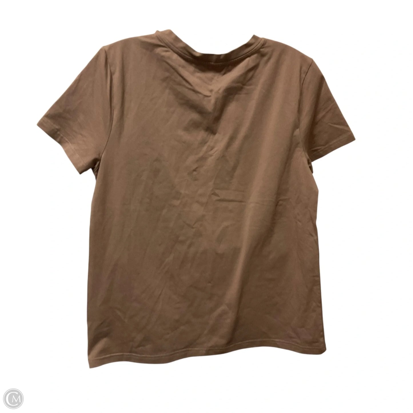 Top Short Sleeve By Ava James In Brown, Size: S