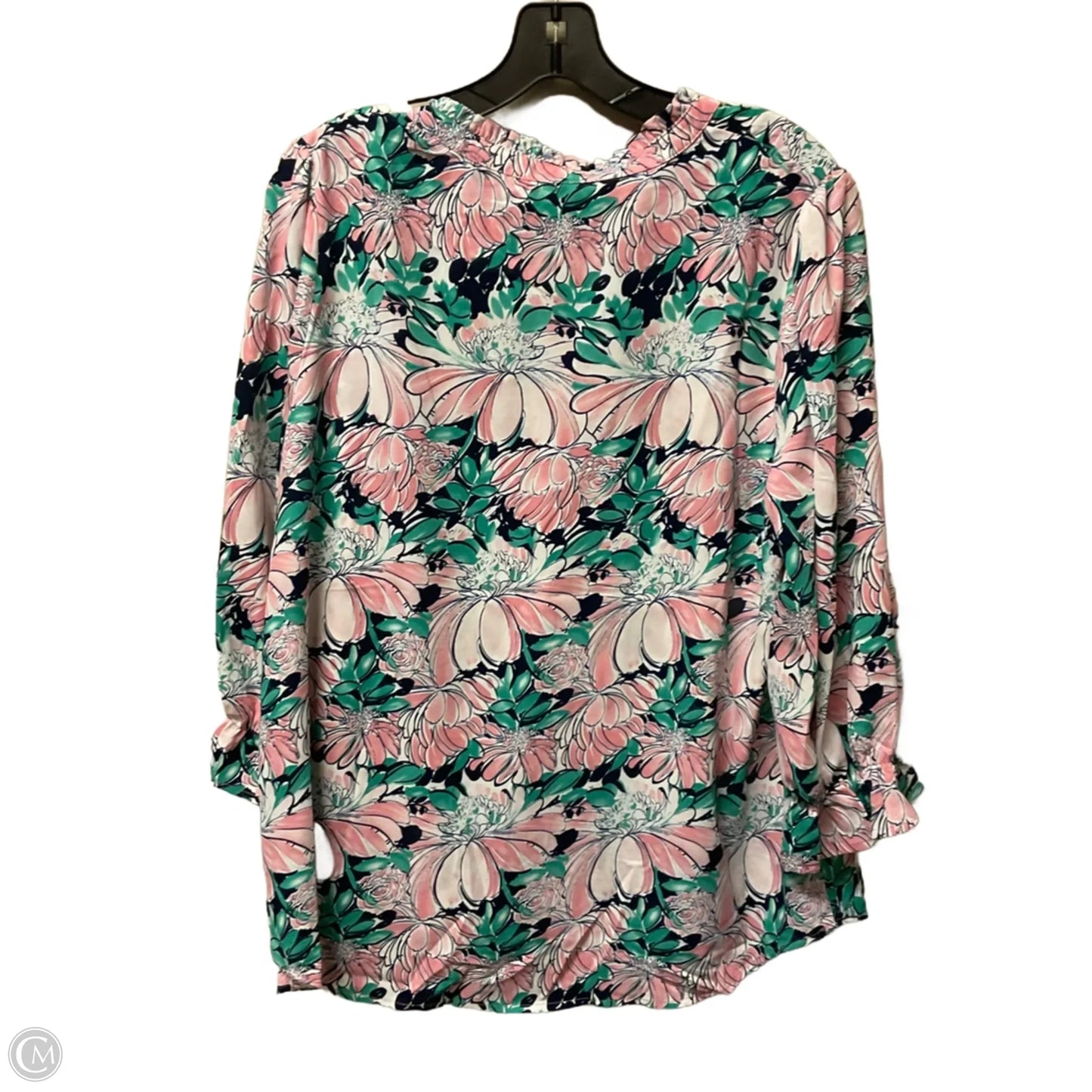 Top Long Sleeve By Jodifl In Floral Print, Size: L