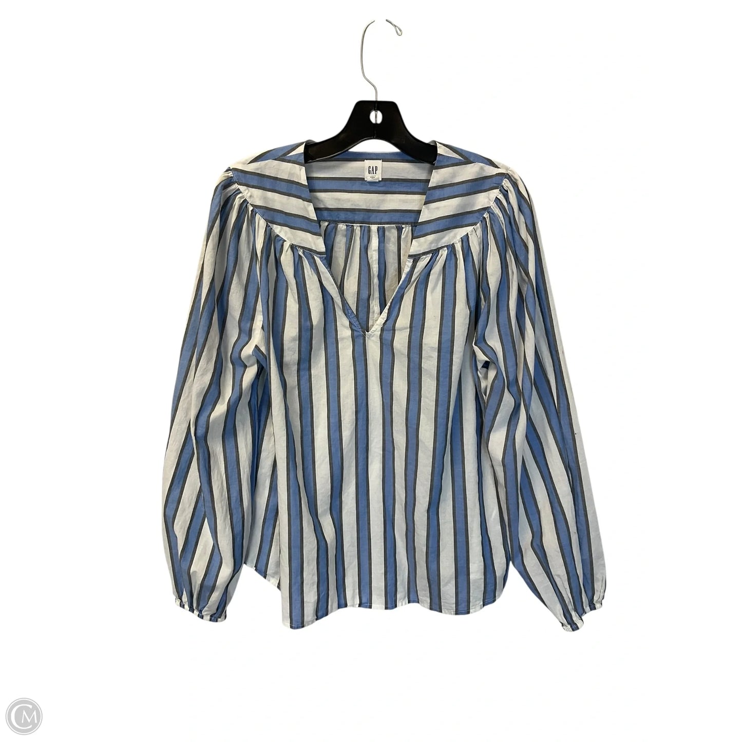 Top Long Sleeve By Gap In Striped Pattern, Size: M