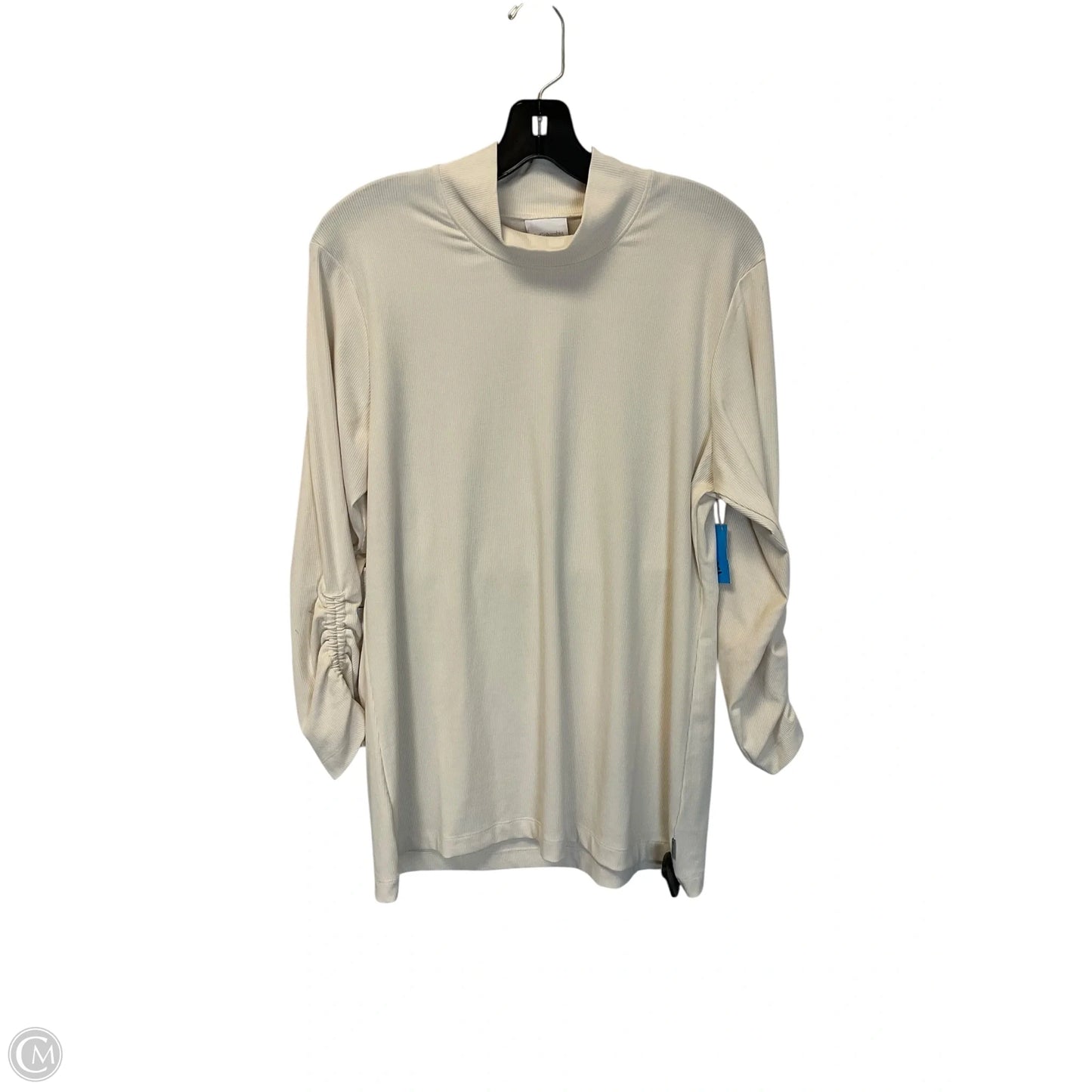 Top Long Sleeve Designer By Columbia In Cream, Size: L