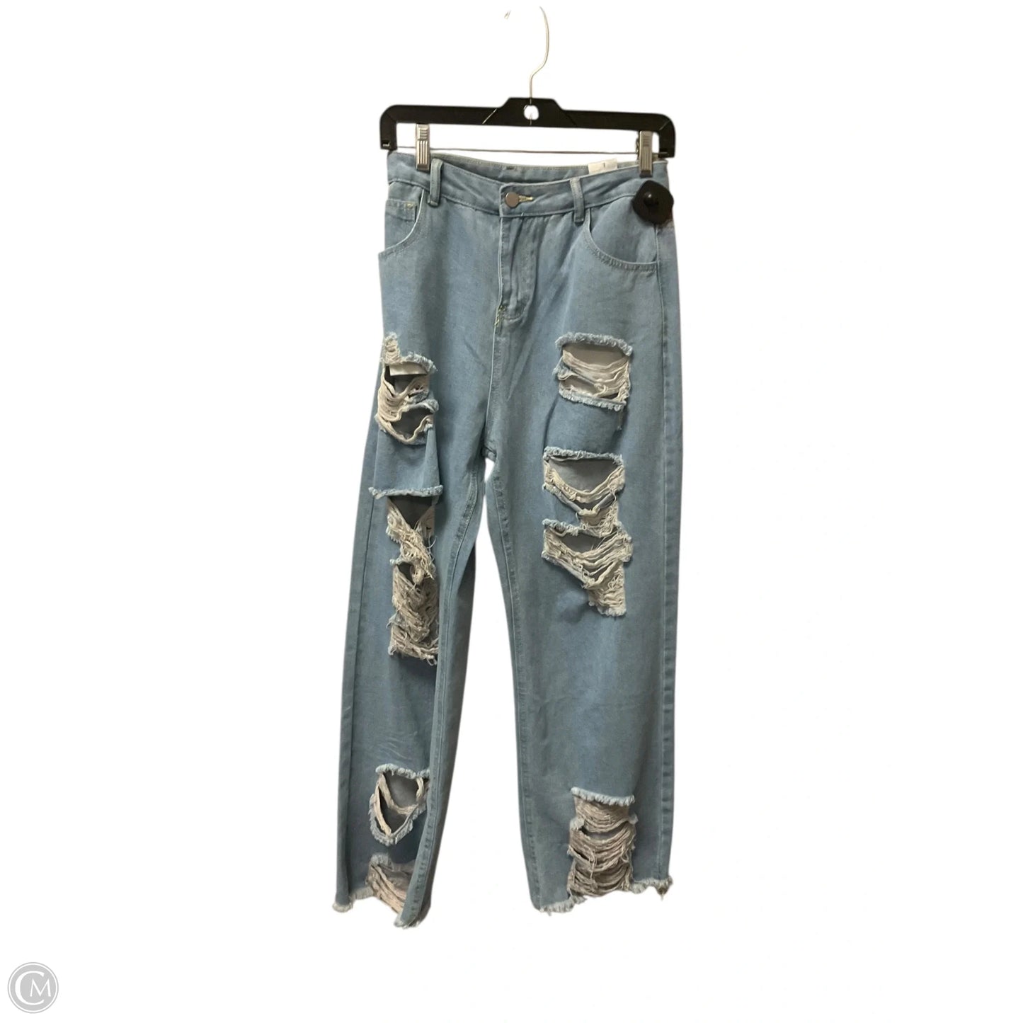 Jeans Wide Leg By Clothes Mentor In Blue Denim, Size: L