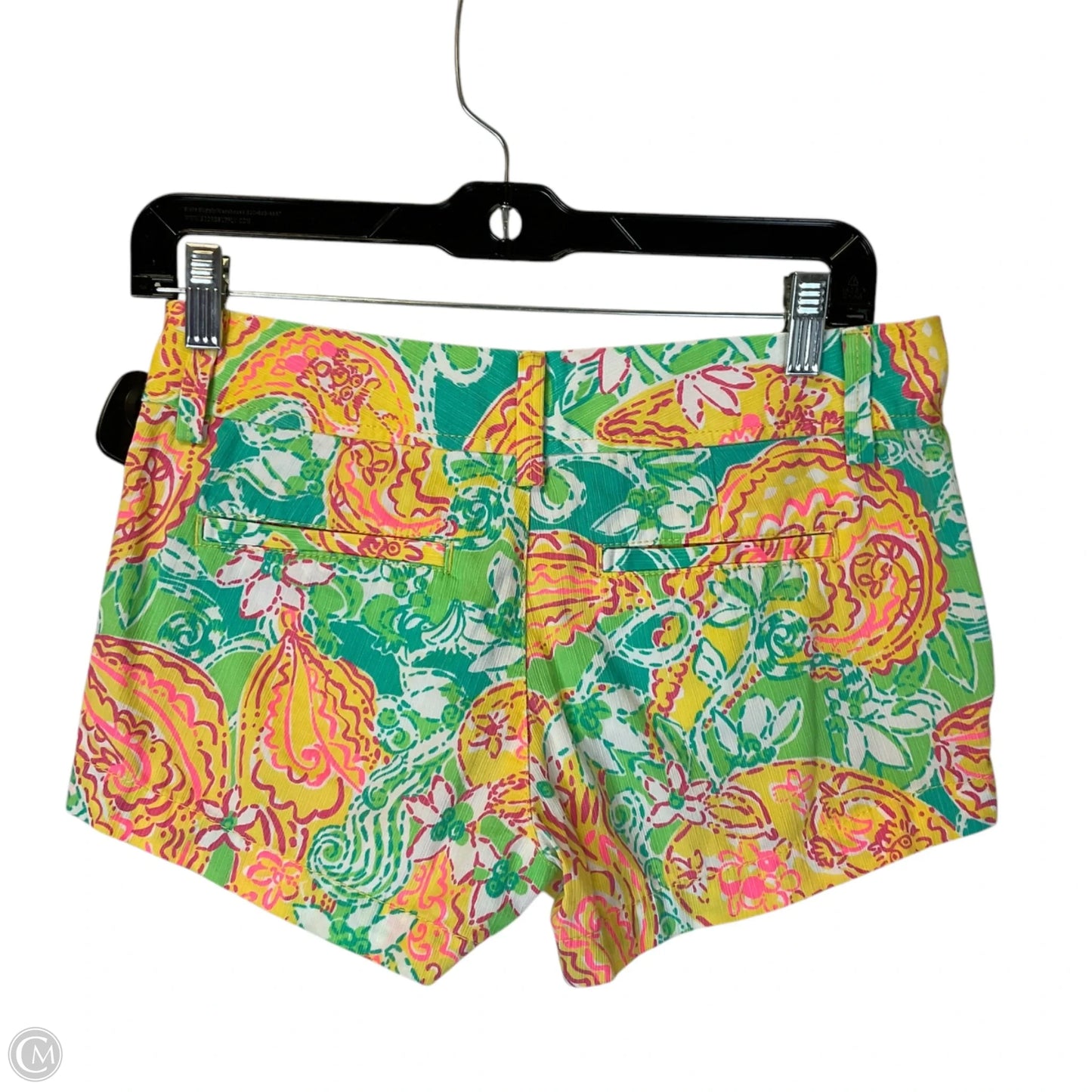 Shorts Designer By Lilly Pulitzer In Green & Yellow, Size: 0