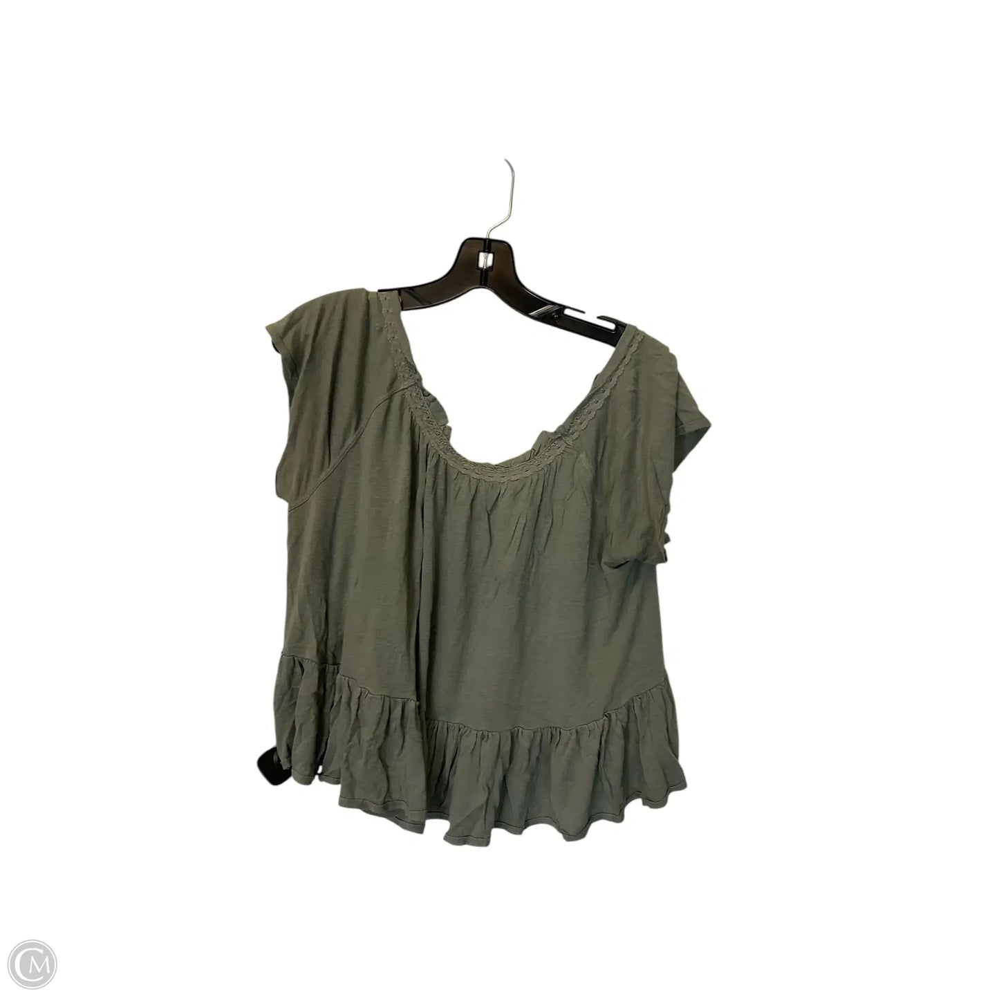 Top Short Sleeve By Free People In Green, Size: S