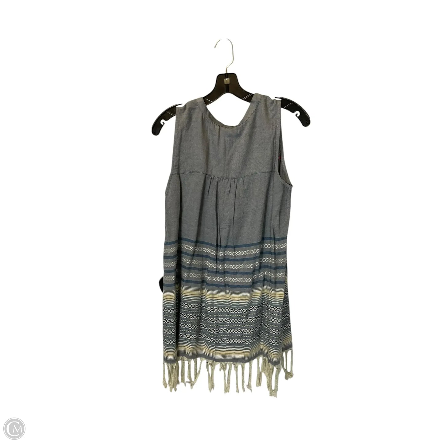 Top Sleeveless By Aratta Silent Journey In Blue & Pink, Size: S