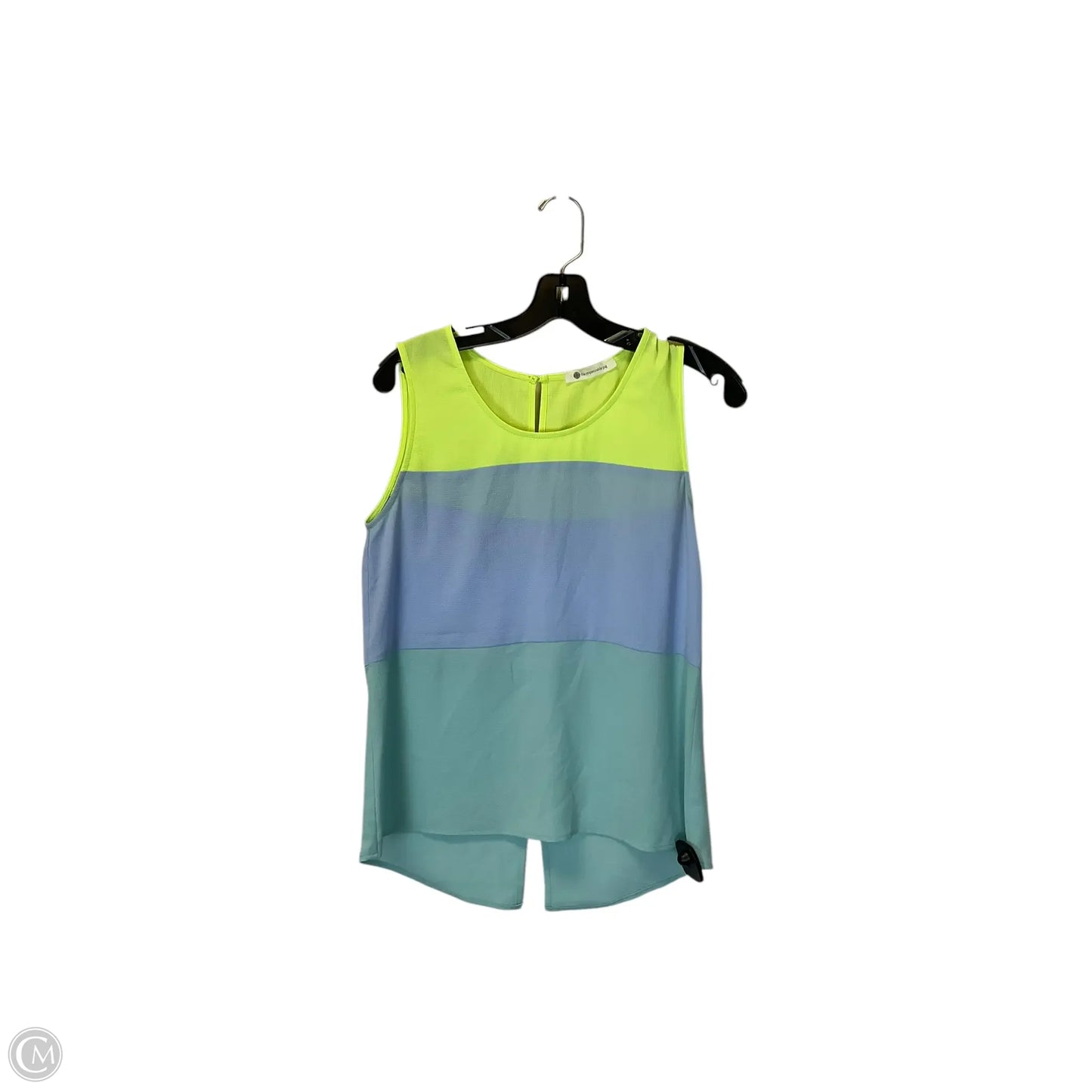 Top Sleeveless By Impeccable Pig In Blue & Green, Size: S