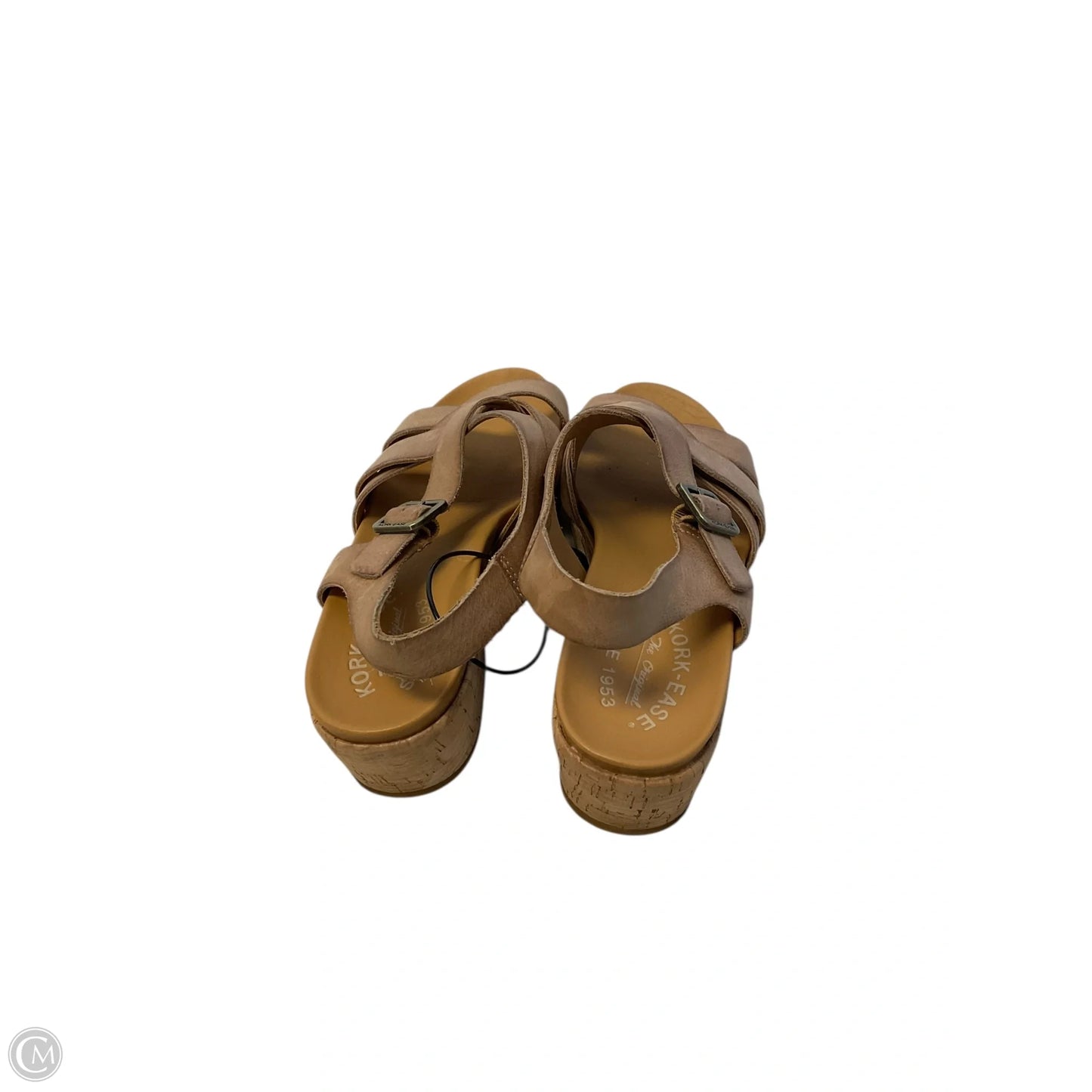 Sandals Heels Wedge By Kork Ease In Tan, Size: 7