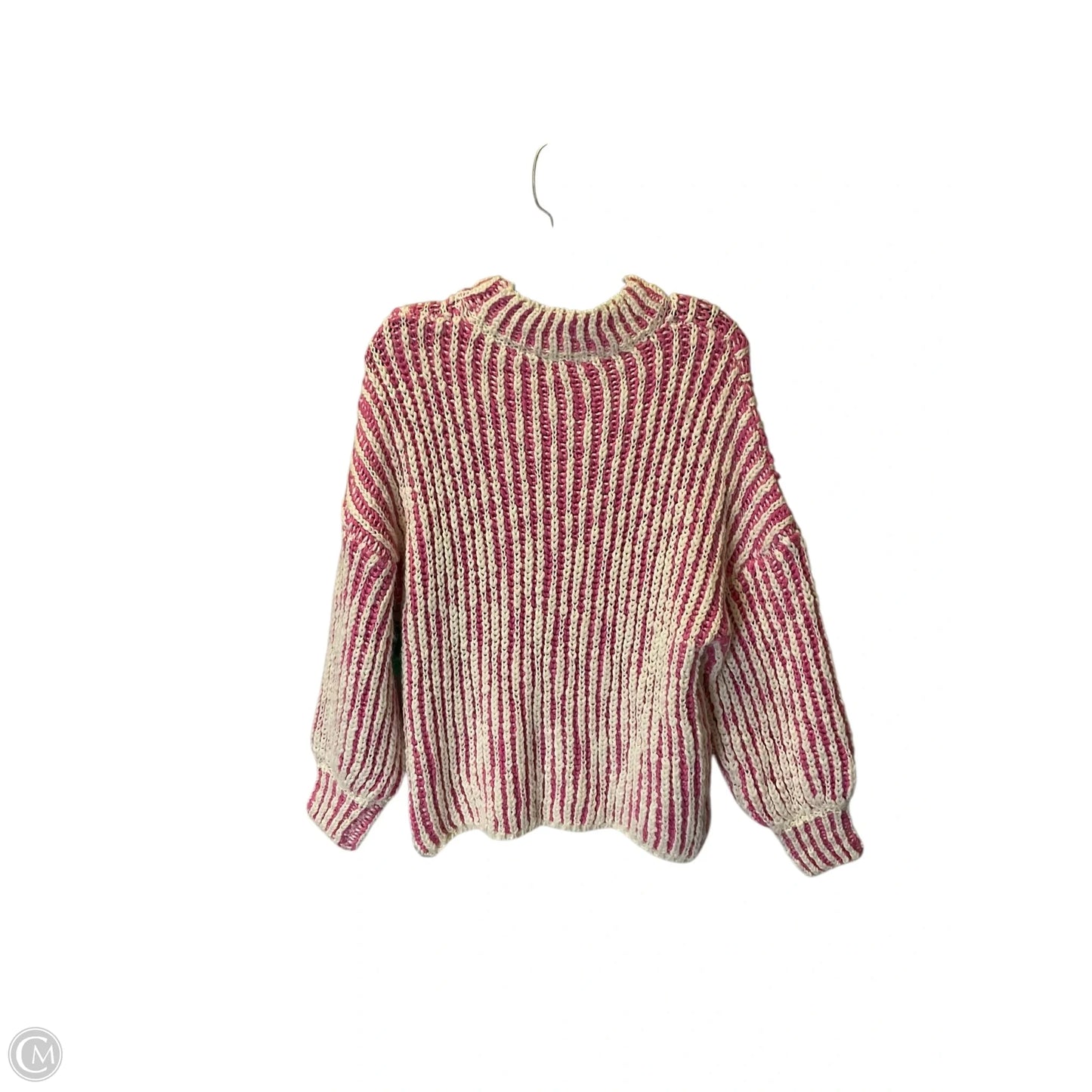 Sweater By Pol In Pink & White, Size: S
