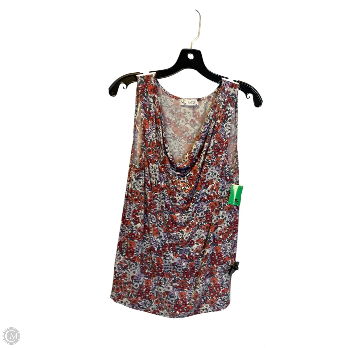 Top Sleeveless By Carve Designs In Floral Print, Size: S