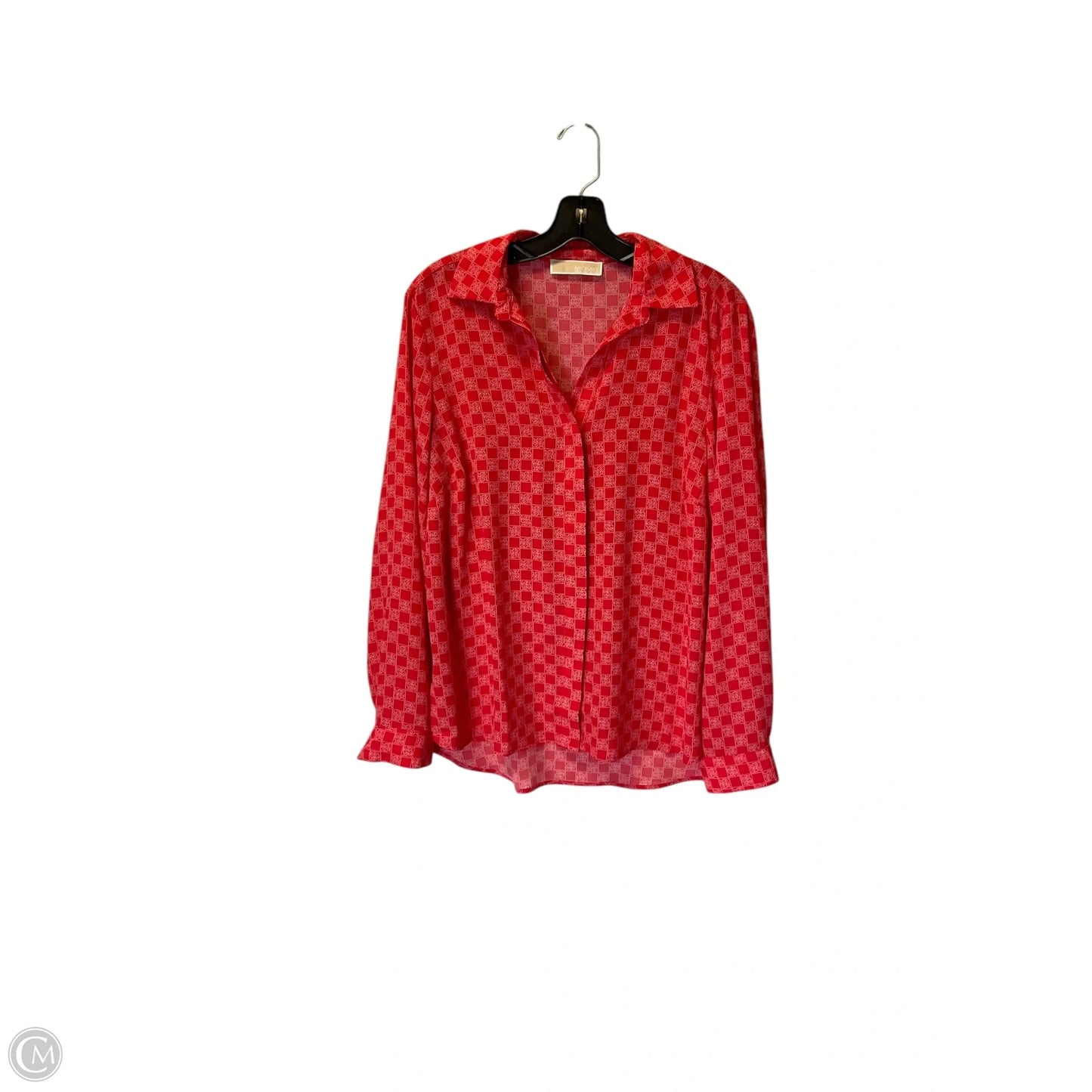 Top Long Sleeve By Michael By Michael Kors In Red, Size: M