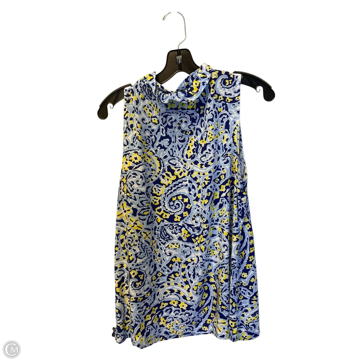 Top Sleeveless By Crown And Ivy In Blue & Yellow, Size: M