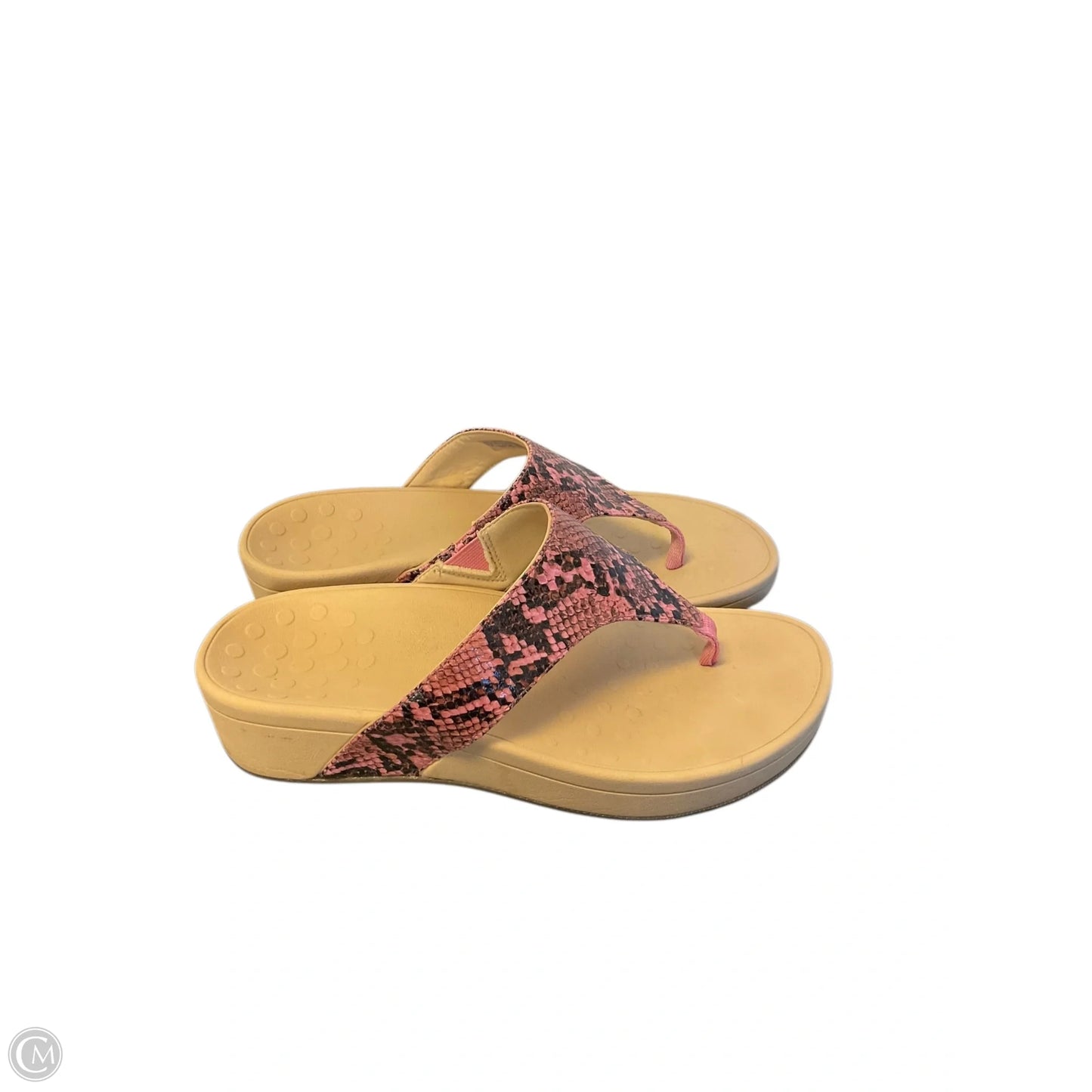 Sandals Flip Flops By Vionic In Pink, Size: 9