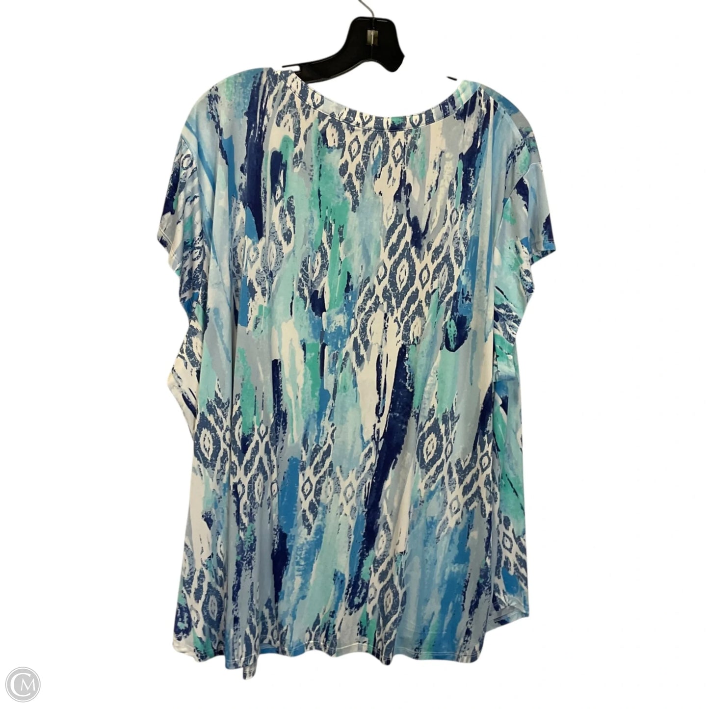 Top Short Sleeve By Clothes Mentor In Blue, Size: 3x
