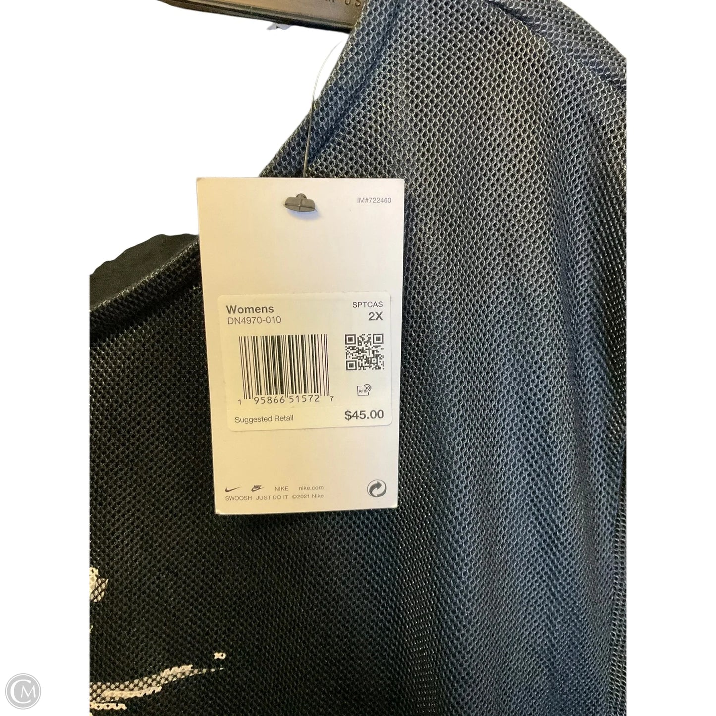 Athletic Top Short Sleeve By Nike Apparel In Black, Size: 2x