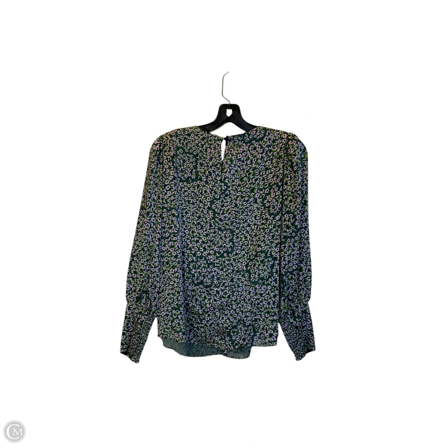 Top Long Sleeve Designer By Kate Spade In Green & Pink, Size: M