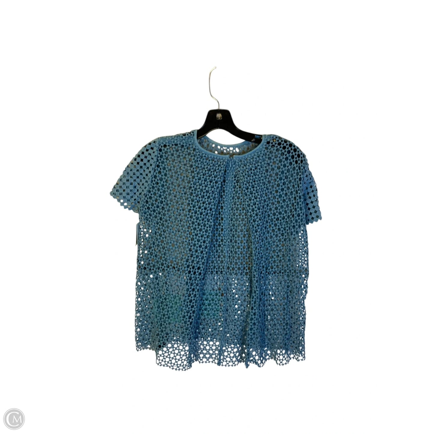 Top Short Sleeve Designer By Tory Burch In Blue, Size: 6