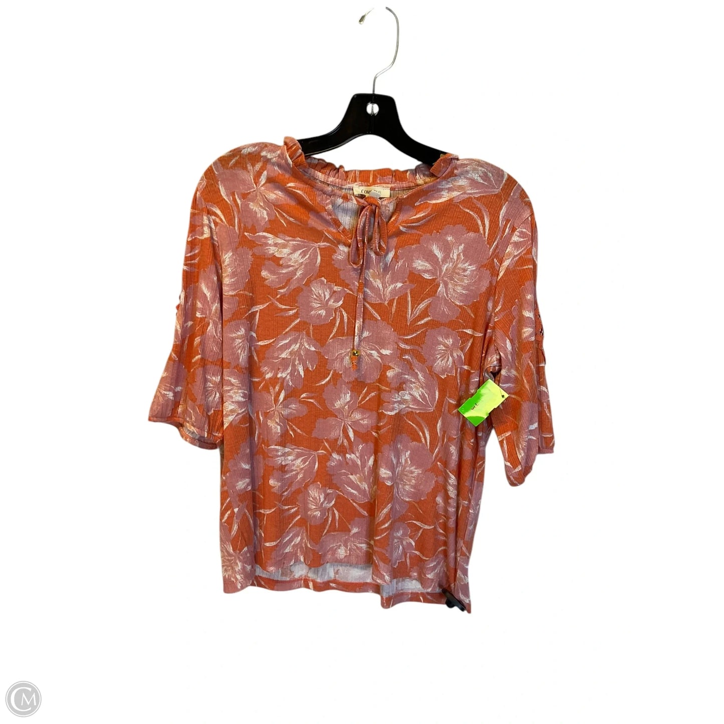 Top Short Sleeve By Clothes Mentor In Orange & Pink, Size: L