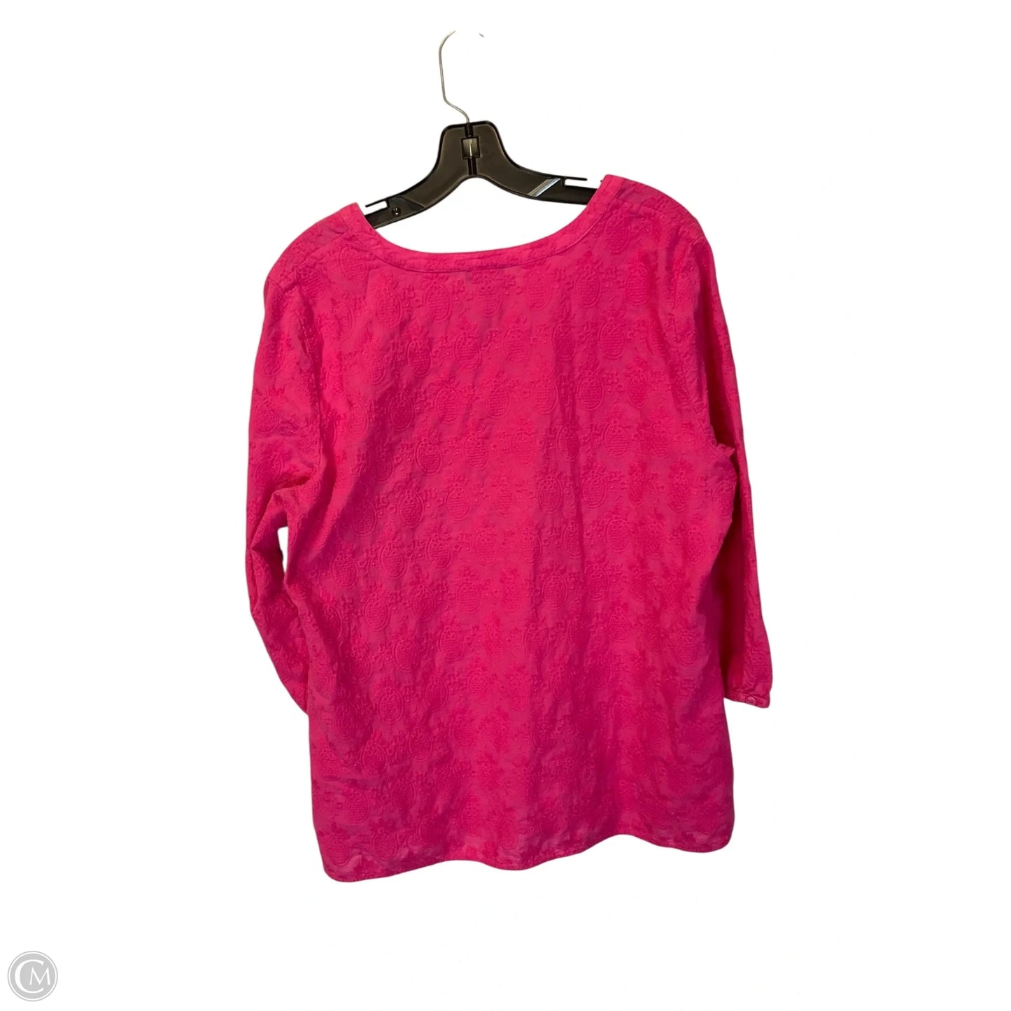 Top 3/4 Sleeve By Talbots In Pink, Size: Xl