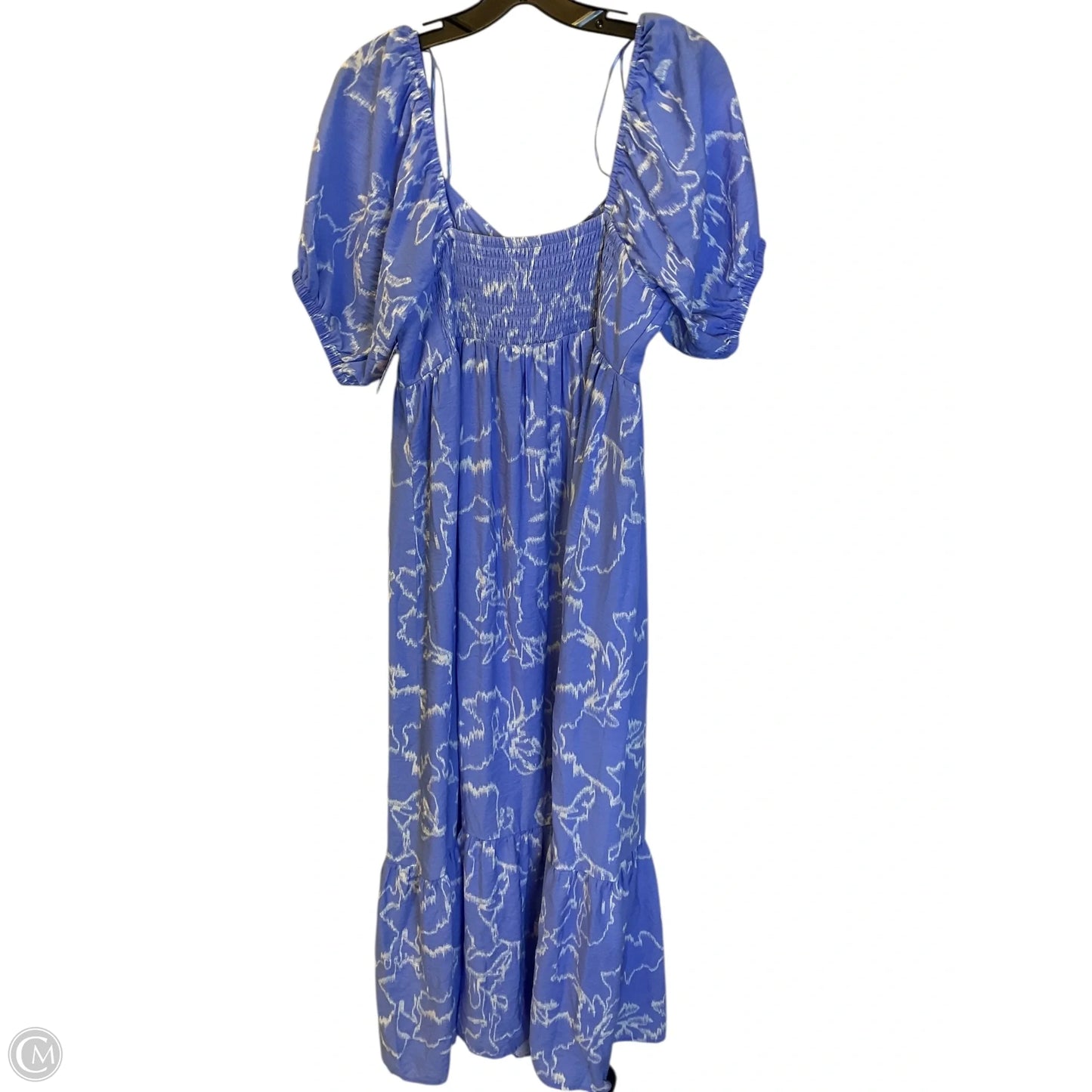Dress Casual Maxi By Nine West Apparel In Blue & White, Size: L
