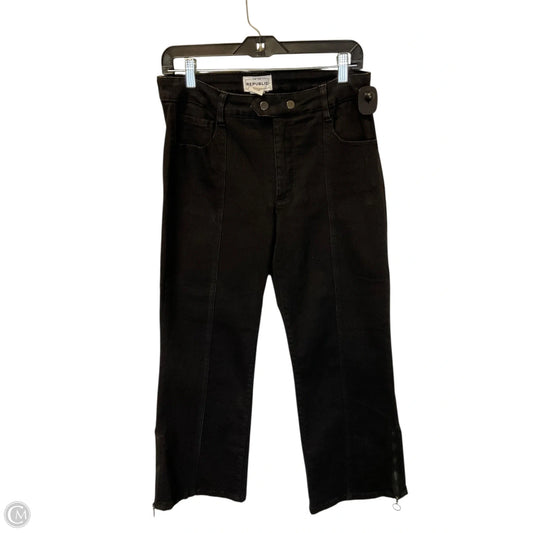 Jeans Straight By For The Republic In Black Denim, Size: 8