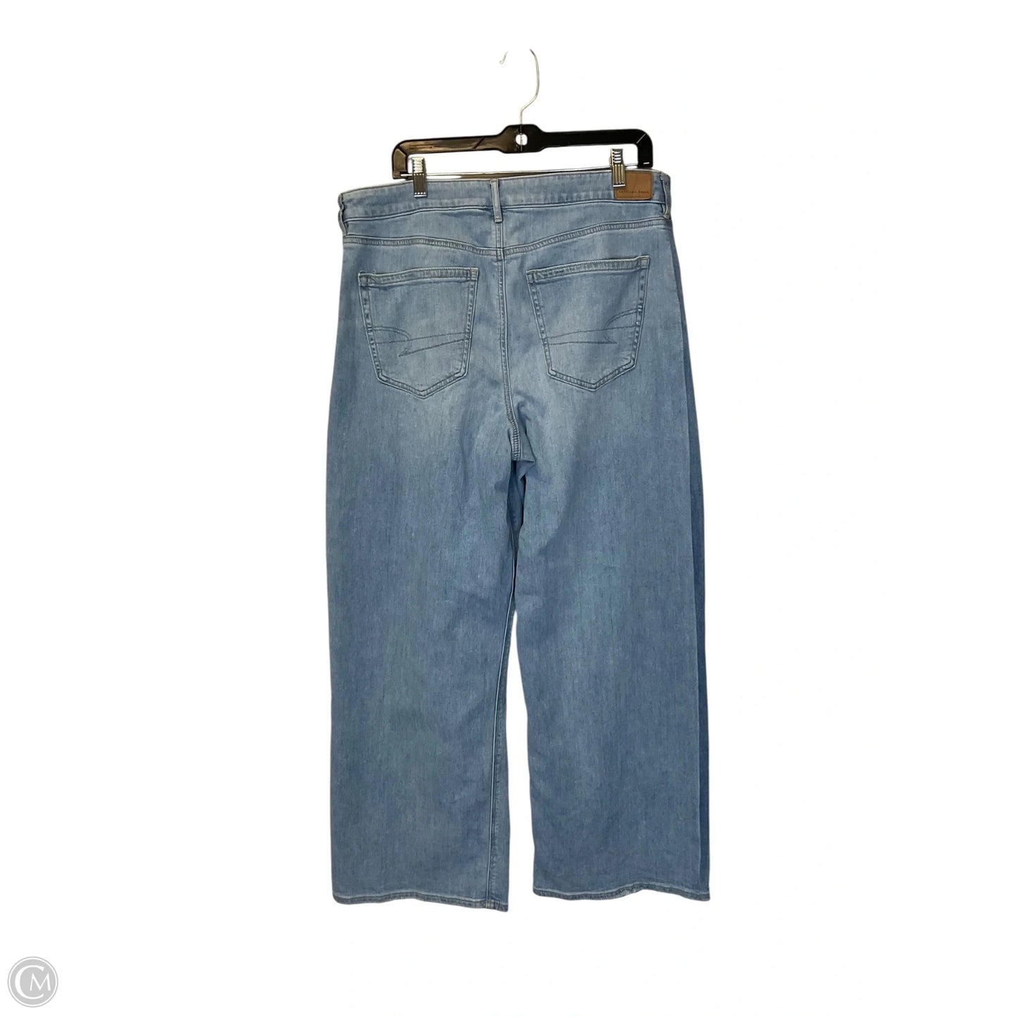 Jeans Wide Leg By American Eagle In Blue Denim, Size: 14