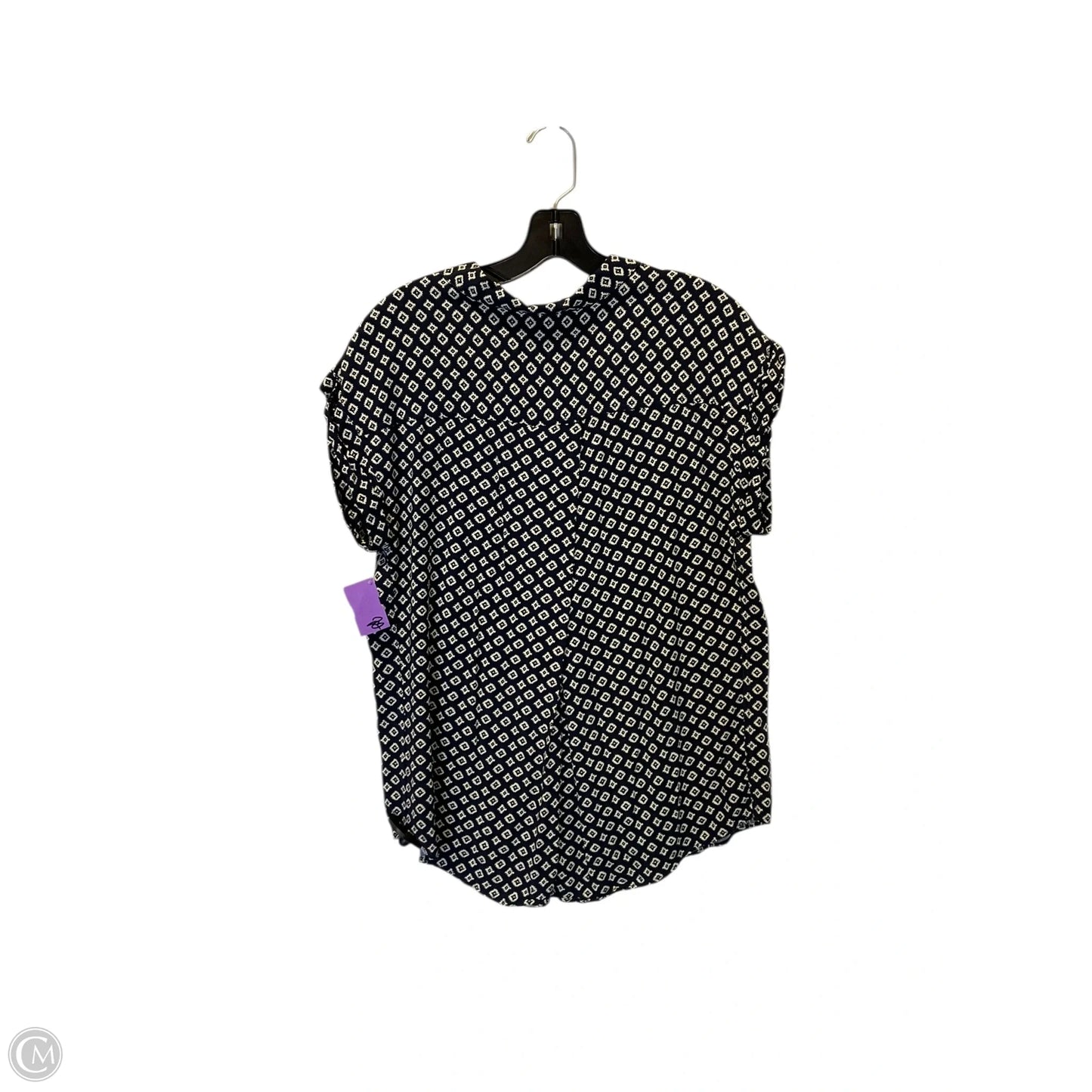 Top Short Sleeve By Jachs Girlfirend In Navy, Size: L