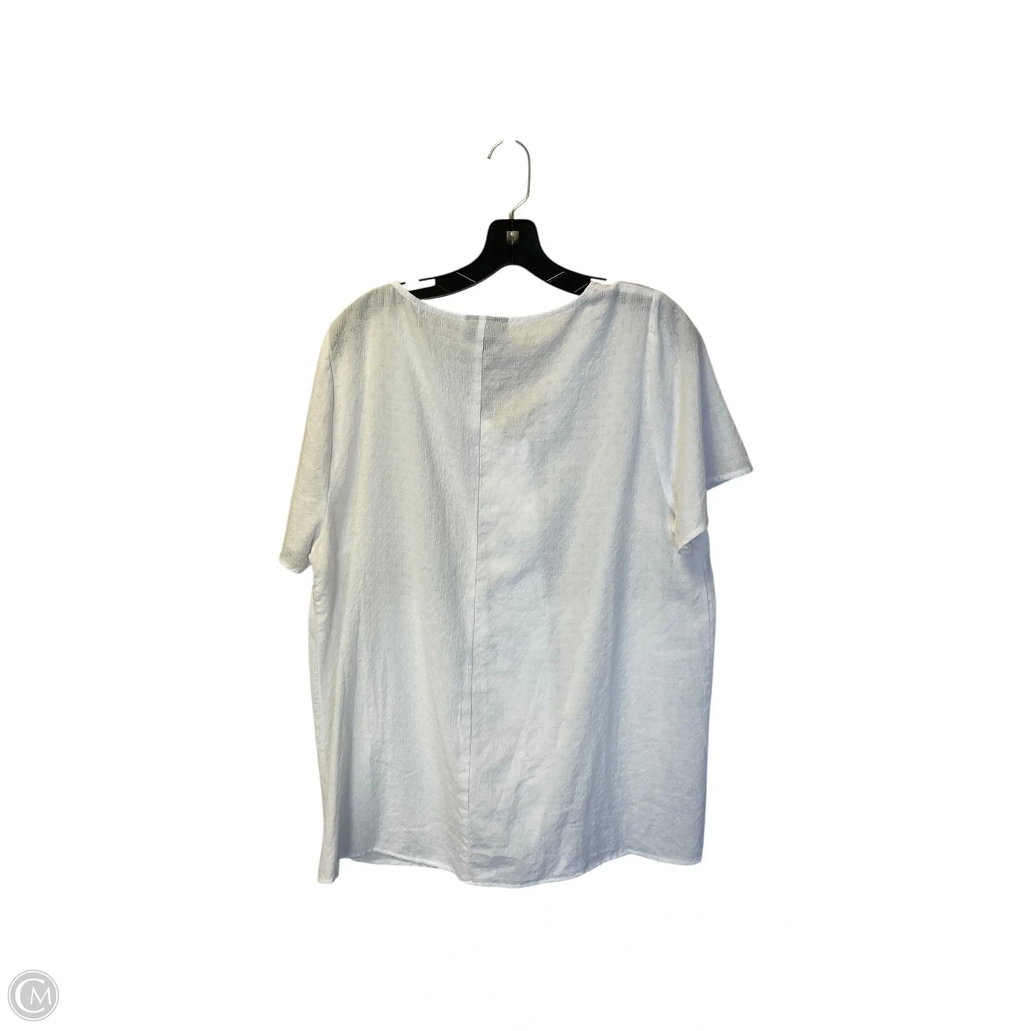 Top Short Sleeve By Lane Bryant In White, Size: Xl