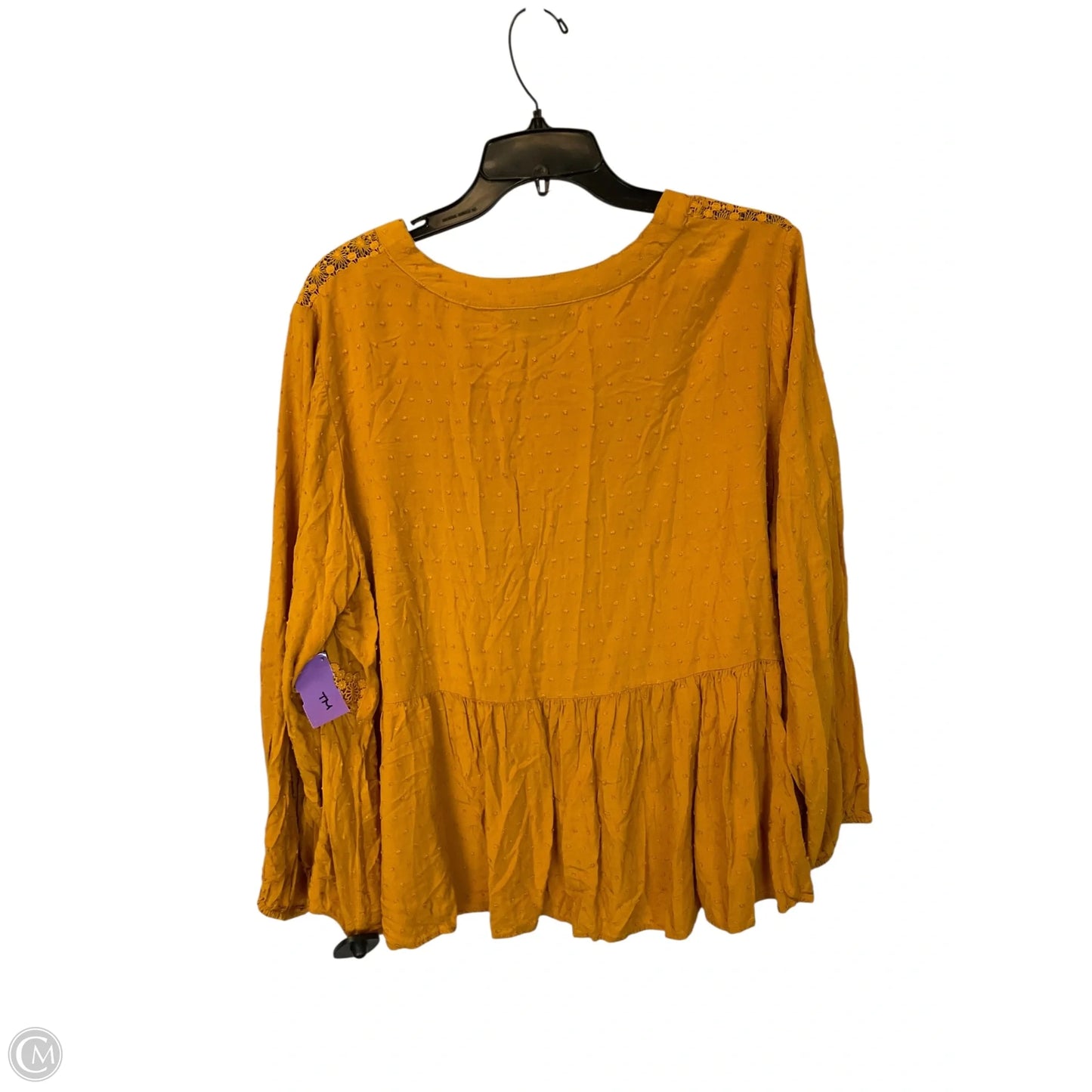 Top Long Sleeve By Lane Bryant In Yellow, Size: Xl